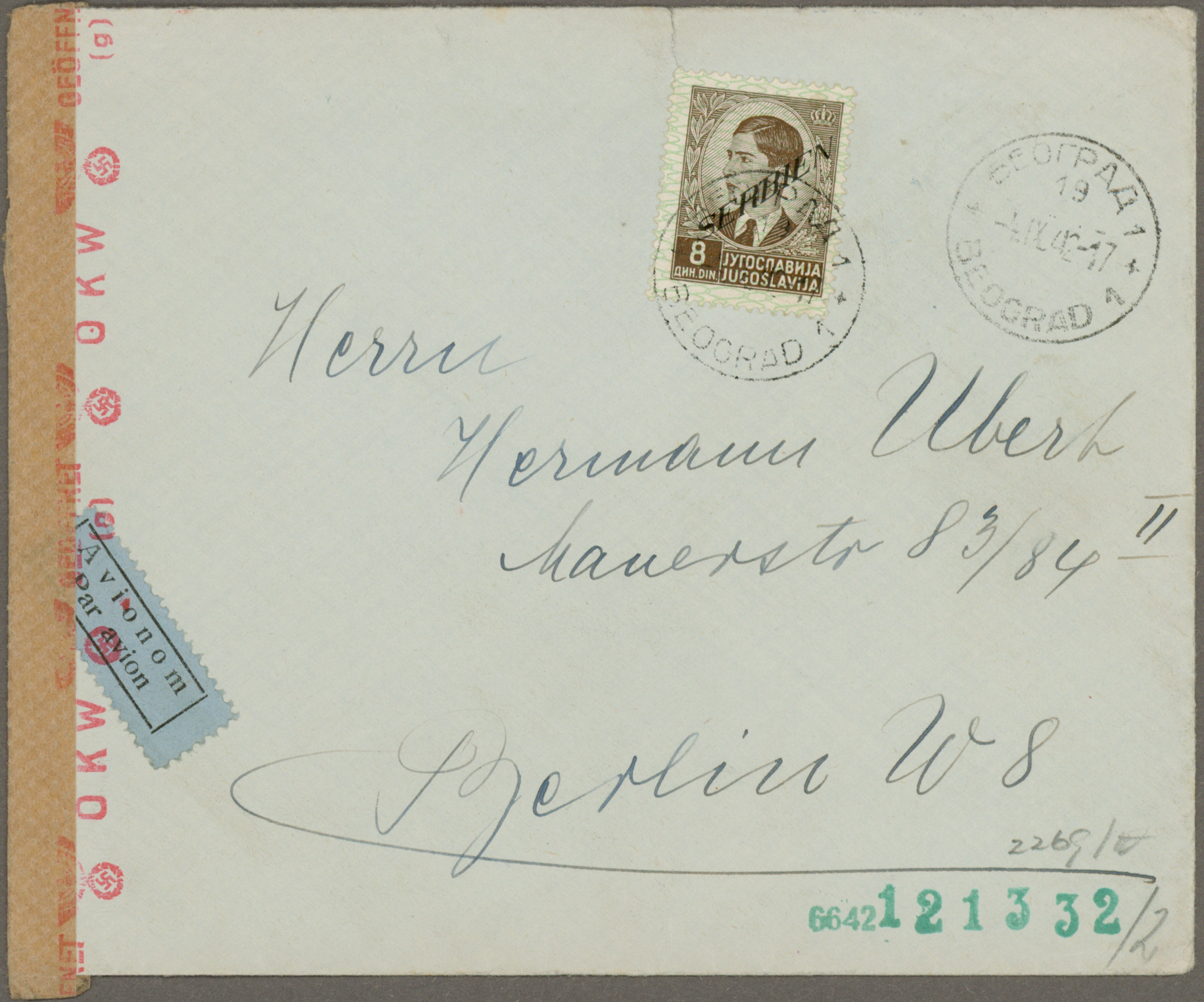 Lot 11128 - Dt. Besetzung II WK - Serbien  -  Auktionshaus Christoph Gärtner GmbH & Co. KG 57th AUCTION - Day 5