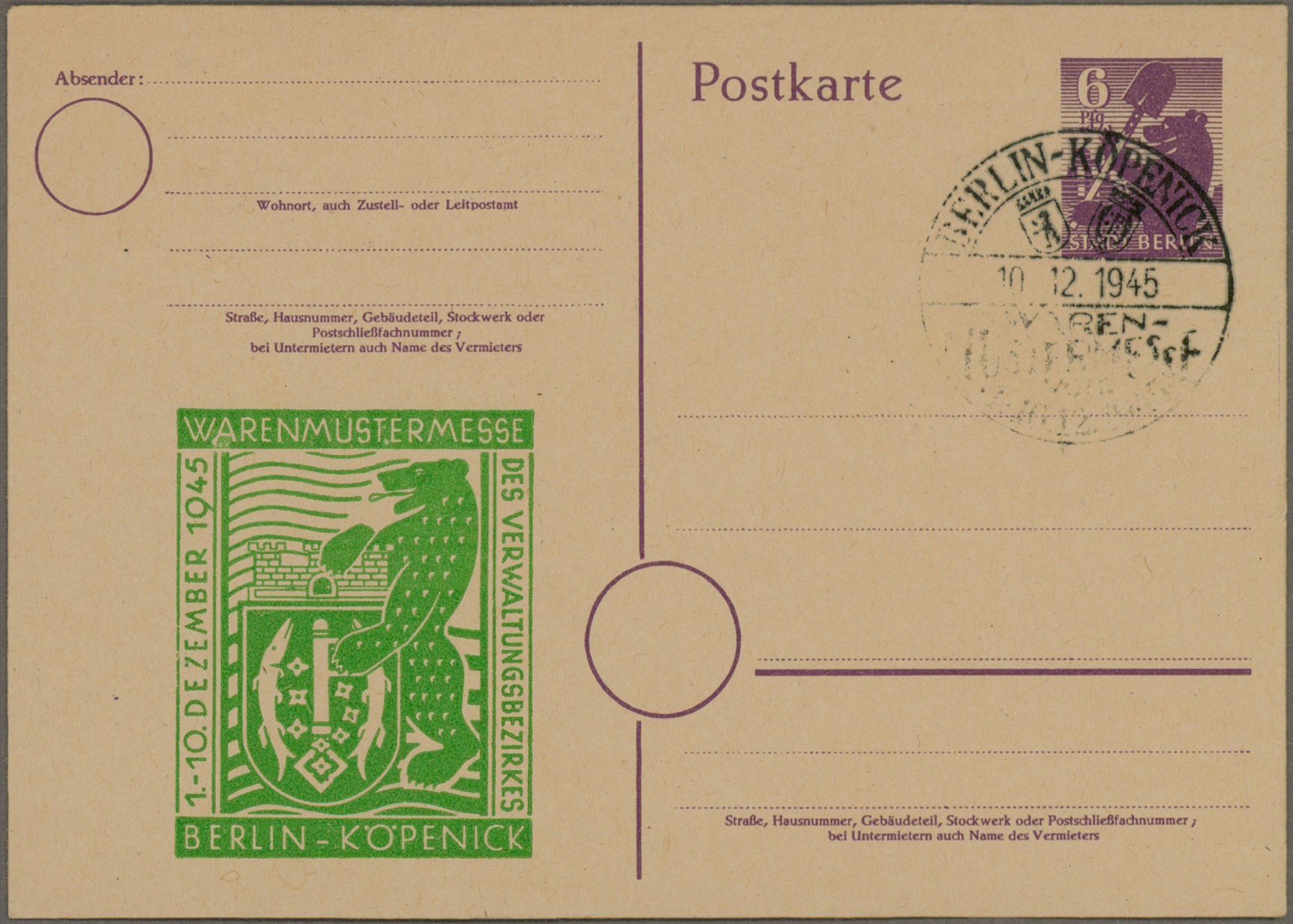 Lot 11401 - Sowjetische Zone - Ganzsachen - Auktionshaus Christoph Gärtner GmbH & Co. KG 57th AUCTION - Day 5 Lot 11401 - Sowjetische Zone - Ganzsachen - Auktionshaus Christoph Gärtner GmbH & Co. KG 57th AUCTION - Day 5