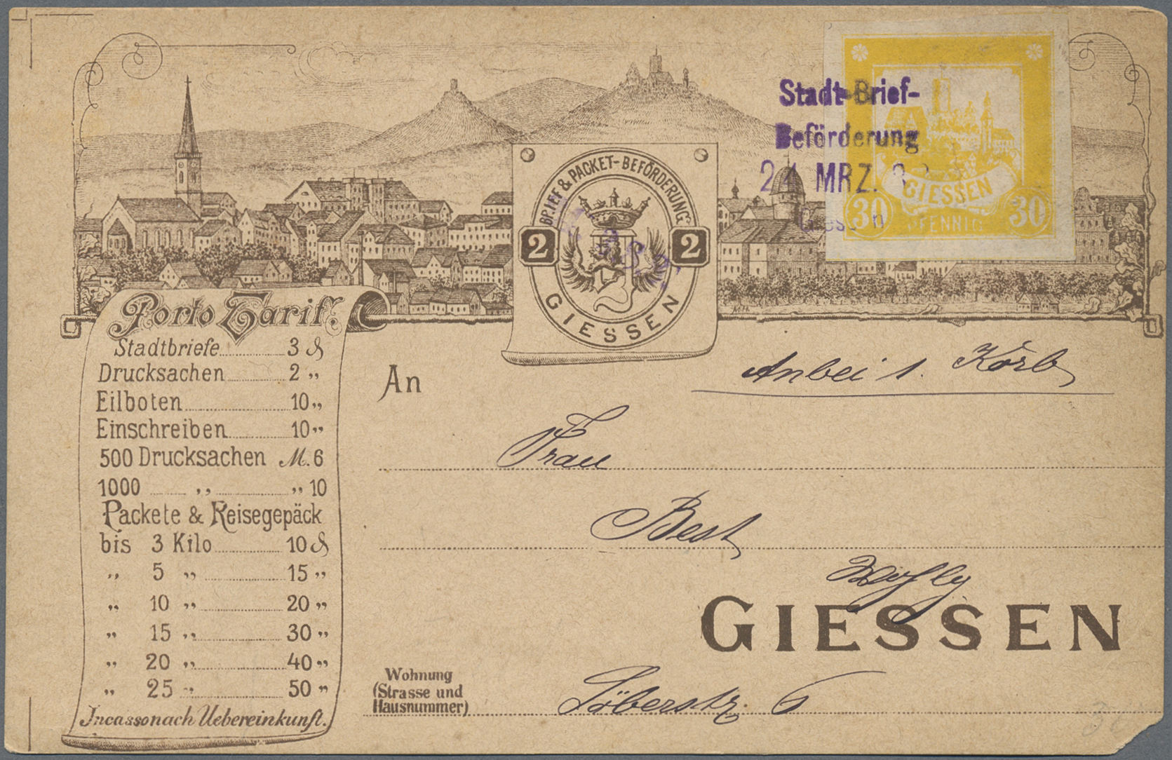 Lot 10324 - Deutsches Reich - Privatpost (Stadtpost)  -  Auktionshaus Christoph Gärtner GmbH & Co. KG 58th AUCTION - Day 3
