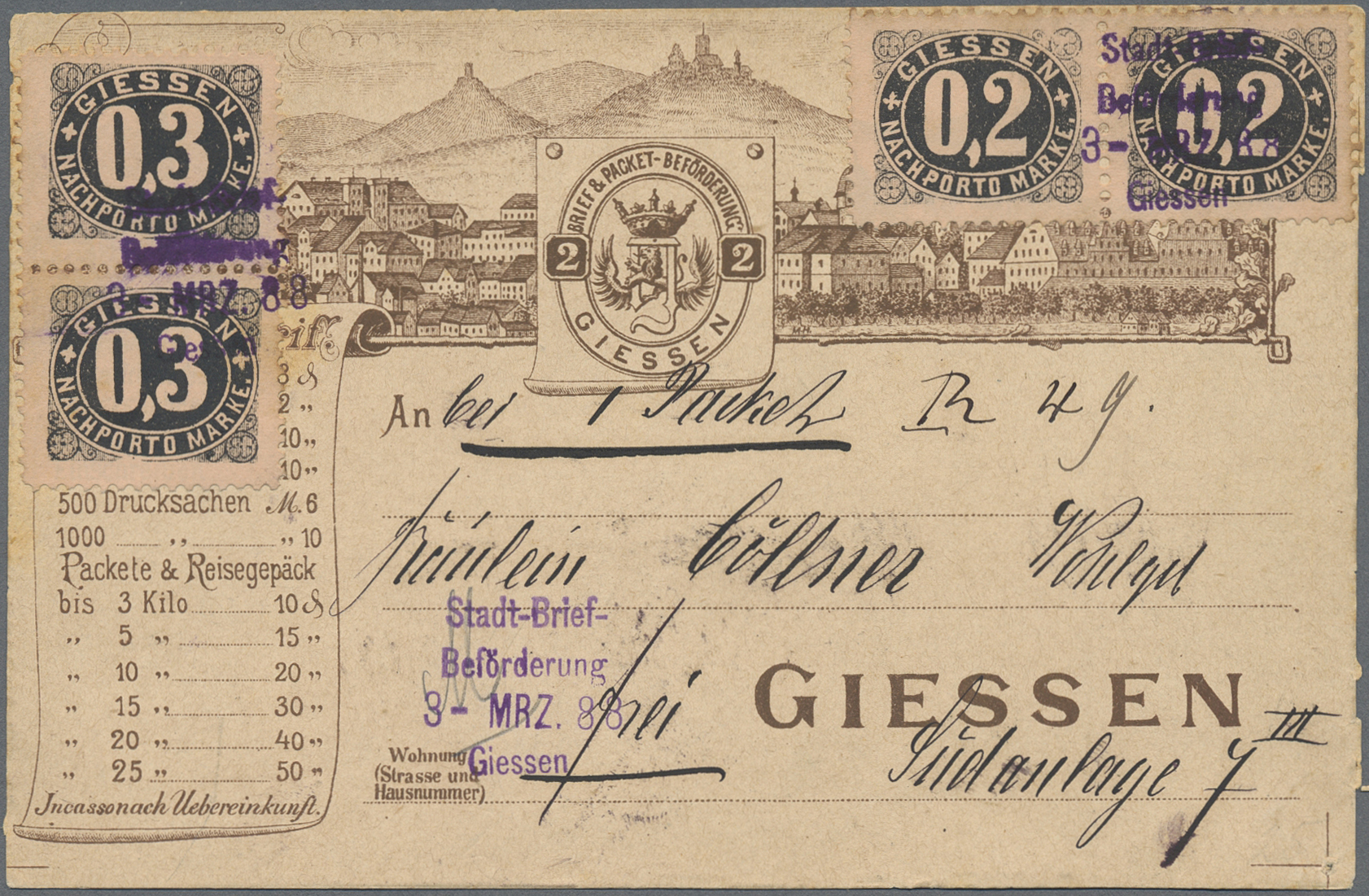Lot 10322 - Deutsches Reich - Privatpost (Stadtpost)  -  Auktionshaus Christoph Gärtner GmbH & Co. KG 58th AUCTION - Day 3