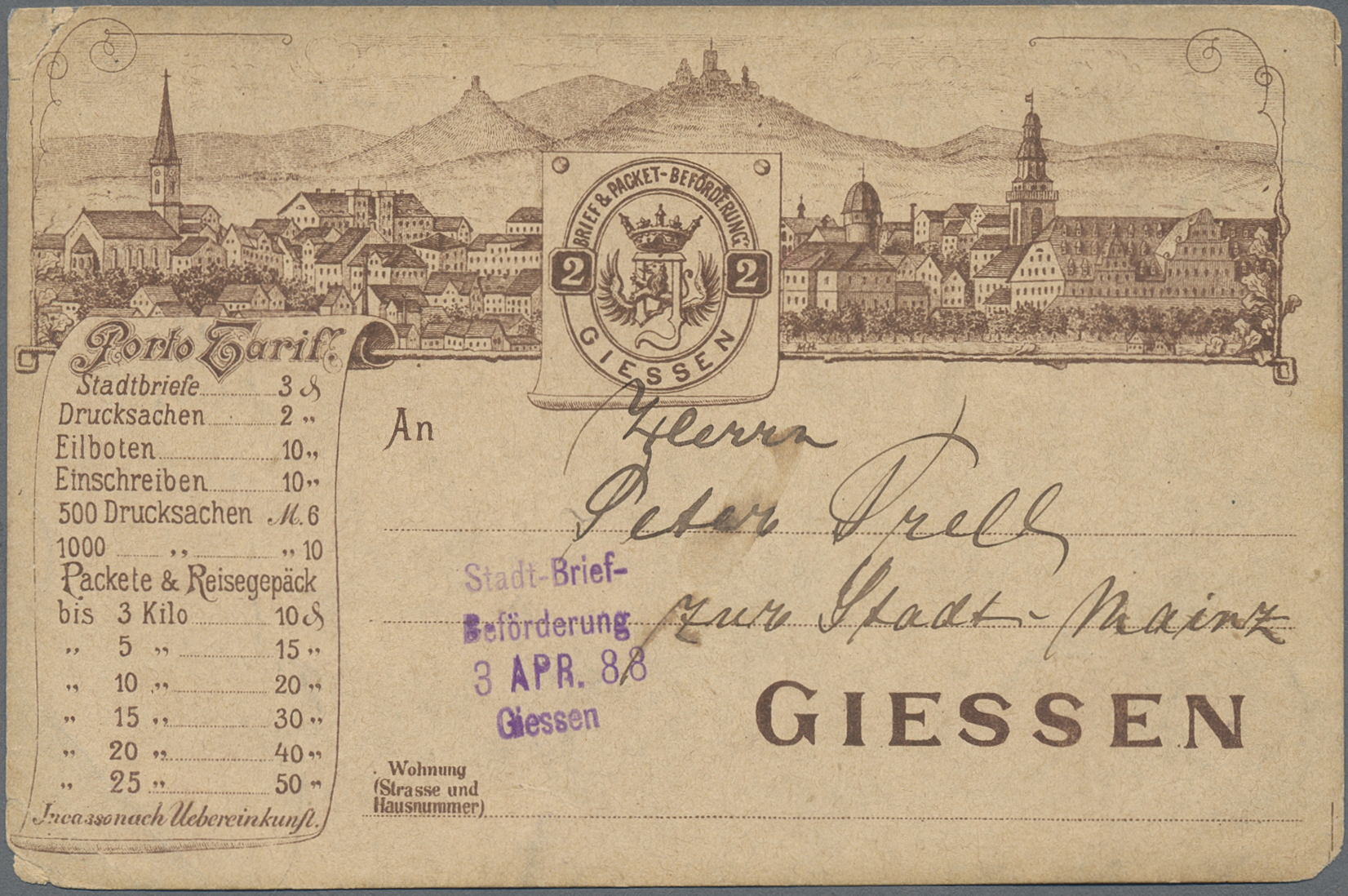 Lot 10326 - Deutsches Reich - Privatpost (Stadtpost)  -  Auktionshaus Christoph Gärtner GmbH & Co. KG 58th AUCTION - Day 3