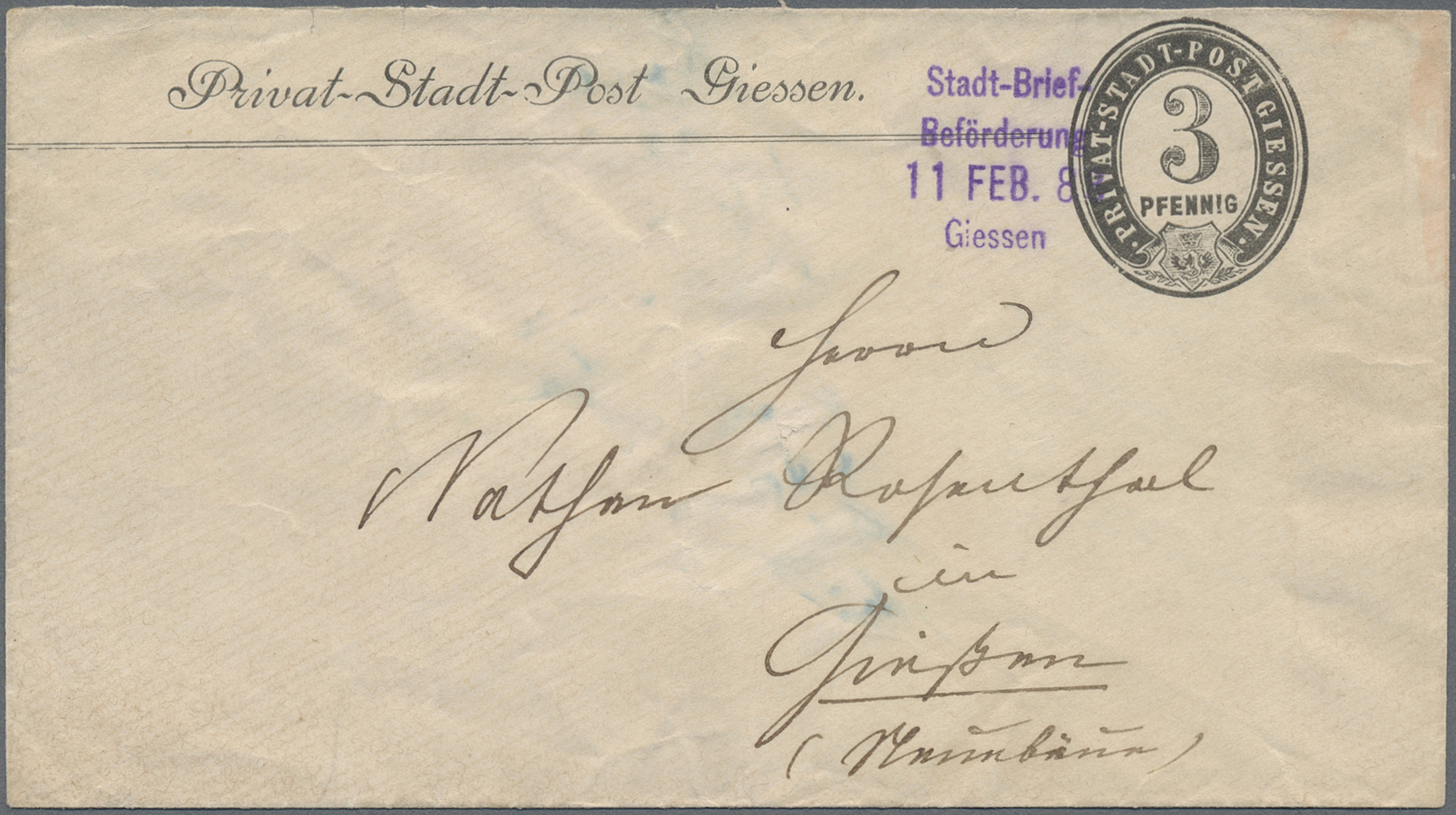 Lot 10328 - Deutsches Reich - Privatpost (Stadtpost)  -  Auktionshaus Christoph Gärtner GmbH & Co. KG 58th AUCTION - Day 3