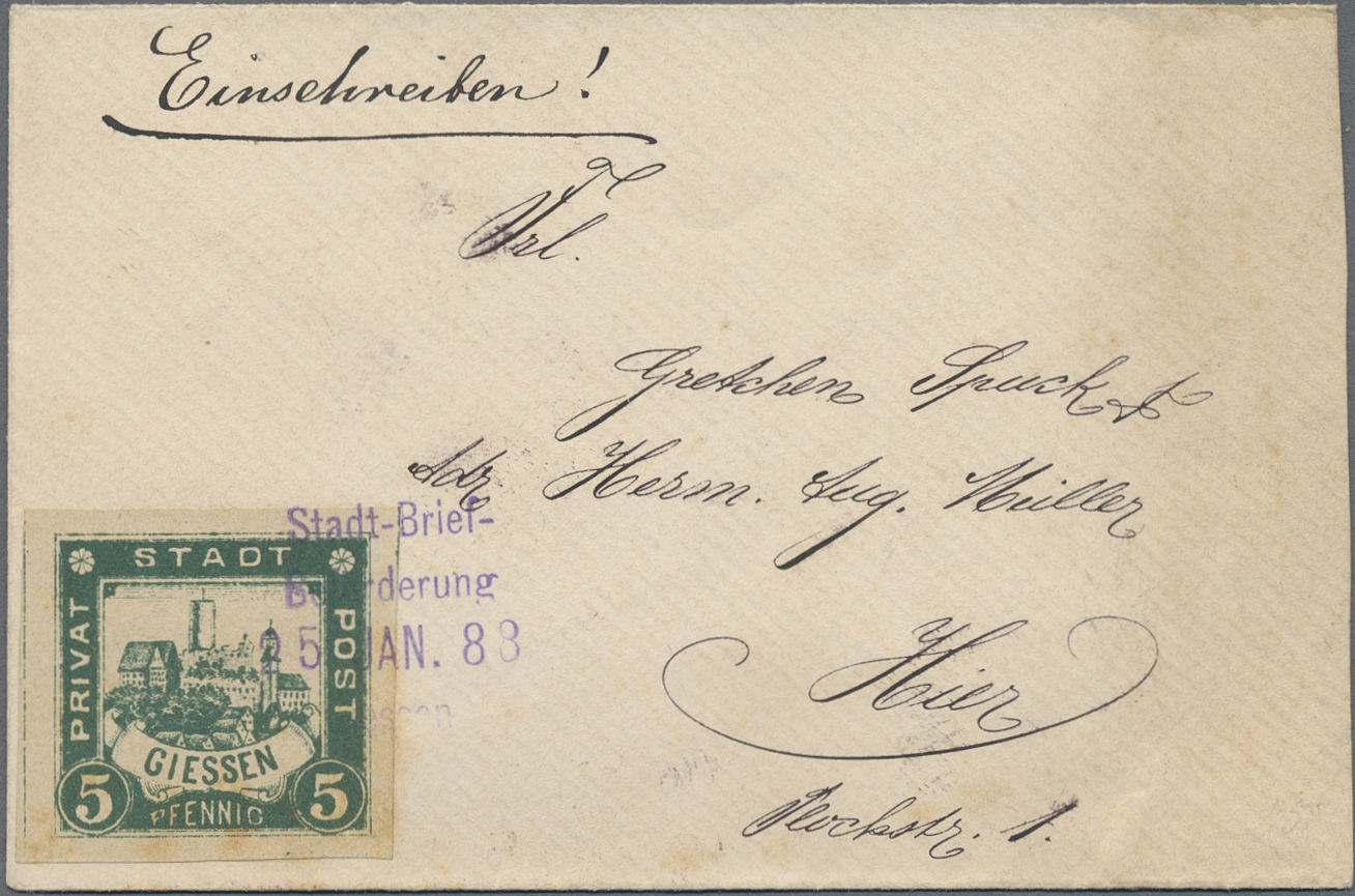 Lot 10321 - Deutsches Reich - Privatpost (Stadtpost)  -  Auktionshaus Christoph Gärtner GmbH & Co. KG 58th AUCTION - Day 3