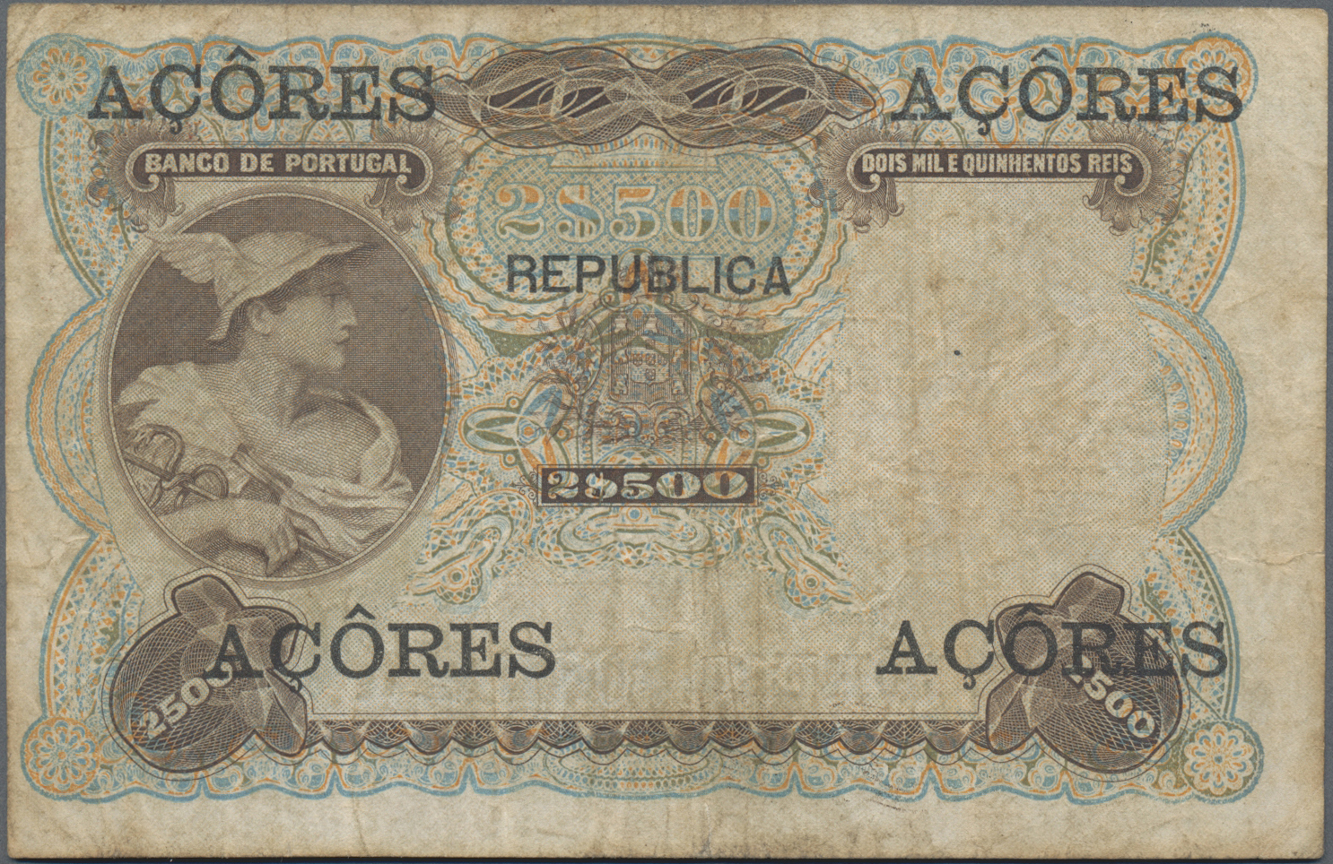 Stamp Auction Azores / Azoren Banknoten Sale 46 The Banknotes