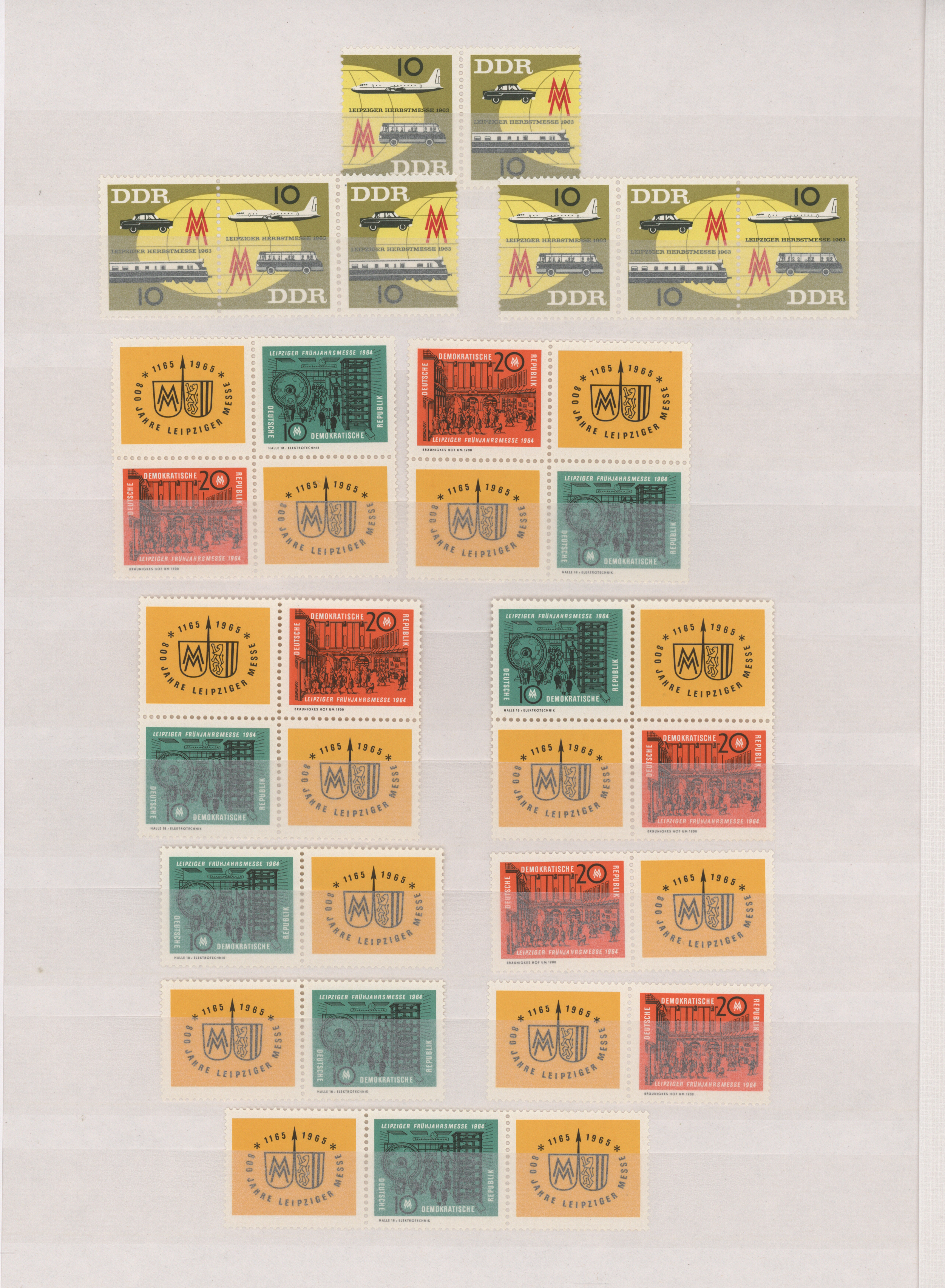 Lot 11486 - ddr - zusammendrucke - Auktionshaus Christoph Gärtner GmbH & Co. KG 57th AUCTION - Day 5 Lot 11486 - ddr - zusammendrucke - Auktionshaus Christoph Gärtner GmbH & Co. KG 57th AUCTION - Day 5