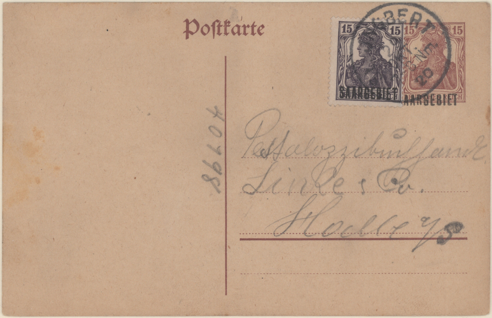 Lot 14525 - Deutsche Abstimmungsgebiete: Saargebiet - Ganzsachen - Auktionshaus Christoph Gärtner GmbH & Co. KG 58th AUCTION - Day 5 Lot 14525 - Deutsche Abstimmungsgebiete: Saargebiet - Ganzsachen - Auktionshaus Christoph Gärtner GmbH & Co. KG 58th AUCTION - Day 5