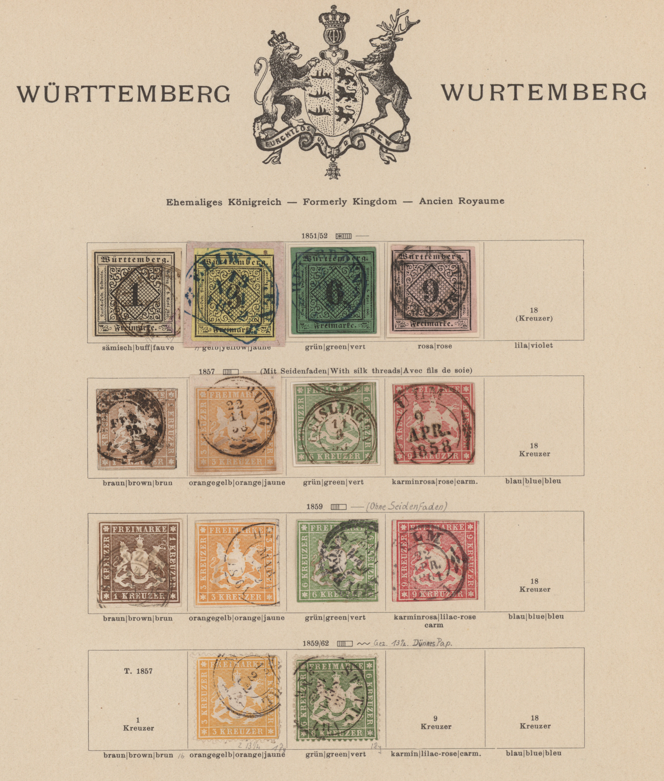 Lot 10787 - Württemberg - Marken und Briefe - Auktionshaus Christoph Gärtner GmbH & Co. KG 56th AUCTION - Day 5 Lot 10787 - Württemberg - Marken und Briefe - Auktionshaus Christoph Gärtner GmbH & Co. KG 56th AUCTION - Day 5