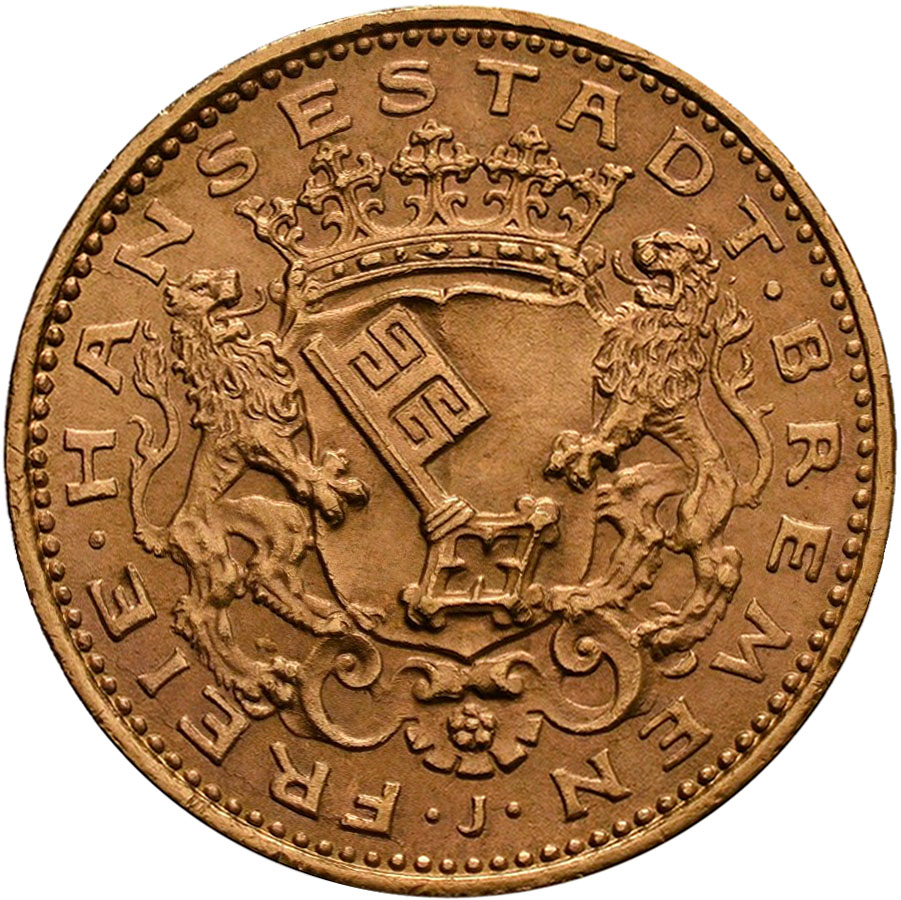 Lot 00370 - Bremen | Goldmünzen 5, 10 und 20 Mark - Deutsches Kaiserreich - Auktionshaus Christoph Gärtner GmbH & Co. KG 58th AUCTION - Day 1 Lot 00370 - Bremen | Goldmünzen 5, 10 und 20 Mark - Deutsches Kaiserreich - Auktionshaus Christoph Gärtner GmbH & Co. KG 58th AUCTION - Day 1