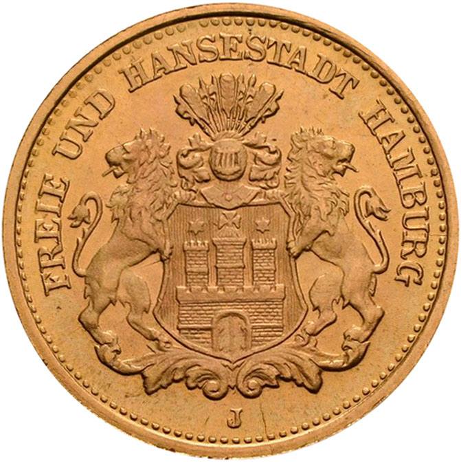 Lot 00371 - Hamburg | Goldmünzen 5, 10 und 20 Mark - Deutsches Kaiserreich - Auktionshaus Christoph Gärtner GmbH & Co. KG 58th AUCTION - Day 1 Lot 00371 - Hamburg | Goldmünzen 5, 10 und 20 Mark - Deutsches Kaiserreich - Auktionshaus Christoph Gärtner GmbH & Co. KG 58th AUCTION - Day 1