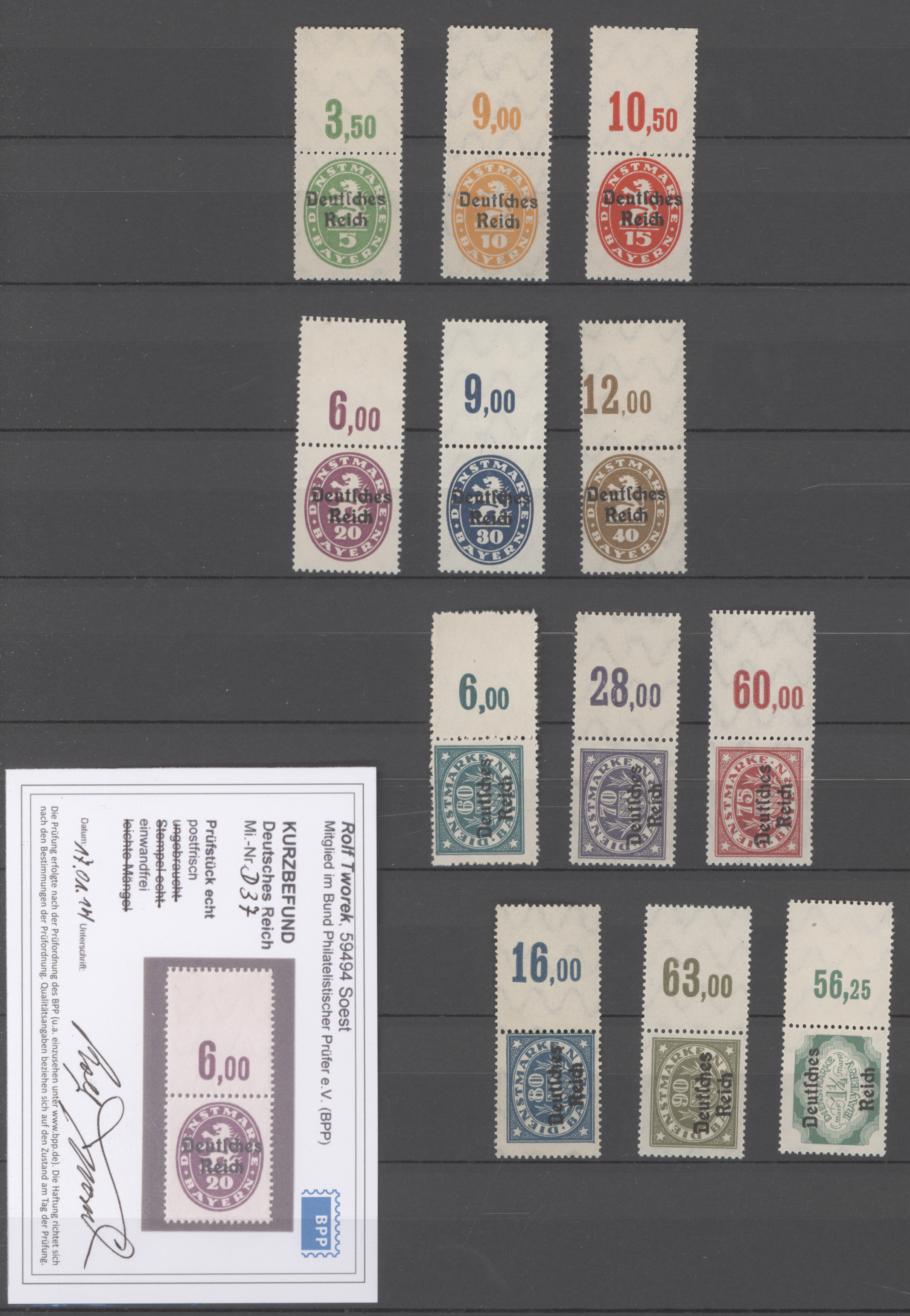 Lot 08763 - Deutsches Reich - Dienstmarken  -  Auktionshaus Christoph Gärtner GmbH & Co. KG 53rd AUCTION - Day 5, Collections Estates, Germany, Picture Postcards