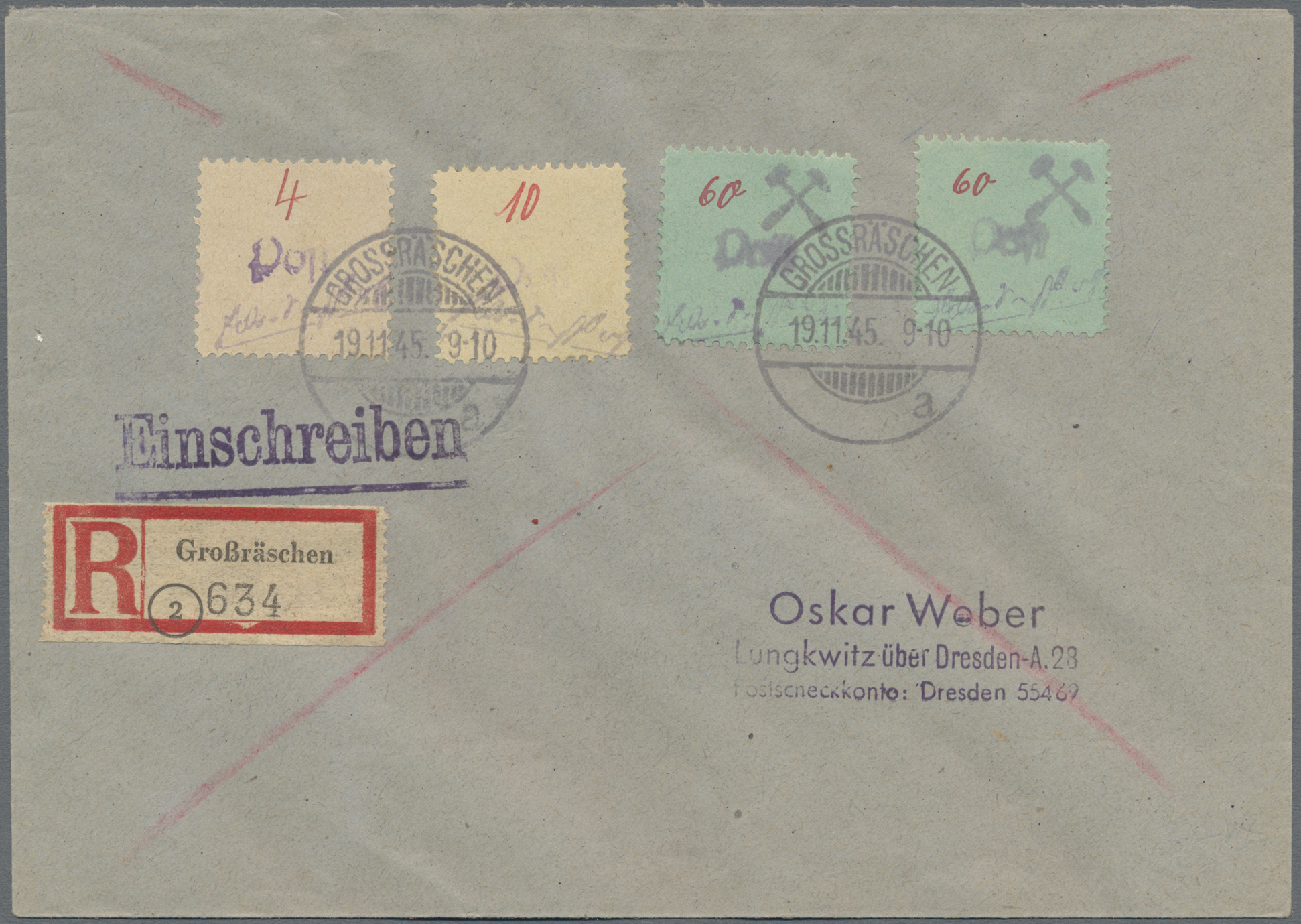 Lot 11272 - Deutsche Lokalausgaben ab 1945 - Großräschen - Auktionshaus Christoph Gärtner GmbH & Co. KG 57th AUCTION - Day 5 Lot 11272 - Deutsche Lokalausgaben ab 1945 - Großräschen - Auktionshaus Christoph Gärtner GmbH & Co. KG 57th AUCTION - Day 5