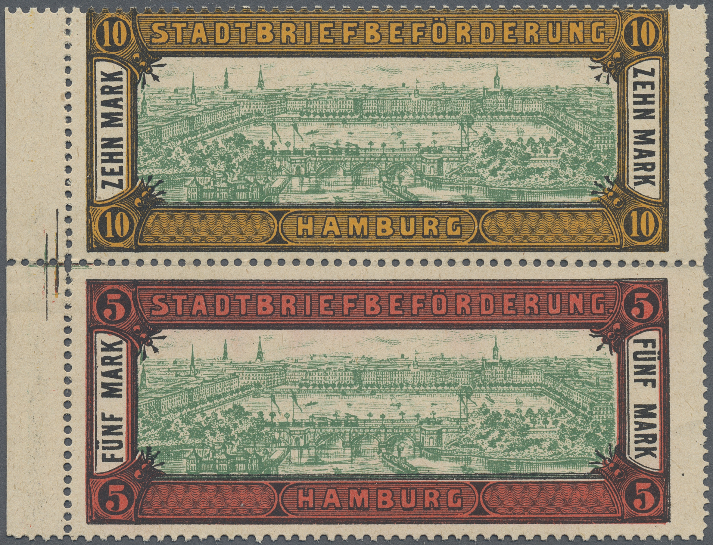 Lot 10354 - Deutsches Reich - Privatpost (Stadtpost) - Auktionshaus Christoph Gärtner GmbH & Co. KG 58th AUCTION - Day 3 Lot 10354 - Deutsches Reich - Privatpost (Stadtpost) - Auktionshaus Christoph Gärtner GmbH & Co. KG 58th AUCTION - Day 3