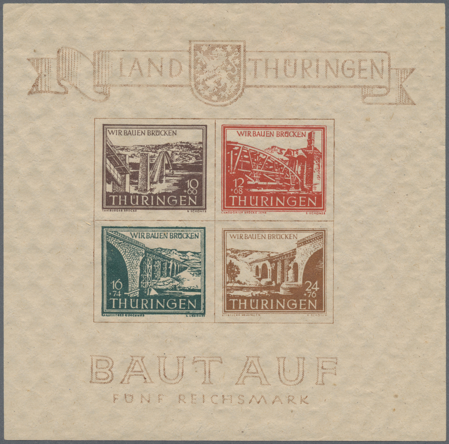 Lot 37330 - Sowjetische Zone - Thüringen  -  Auktionshaus Christoph Gärtner GmbH & Co. KG Sale #44 Collections Germany