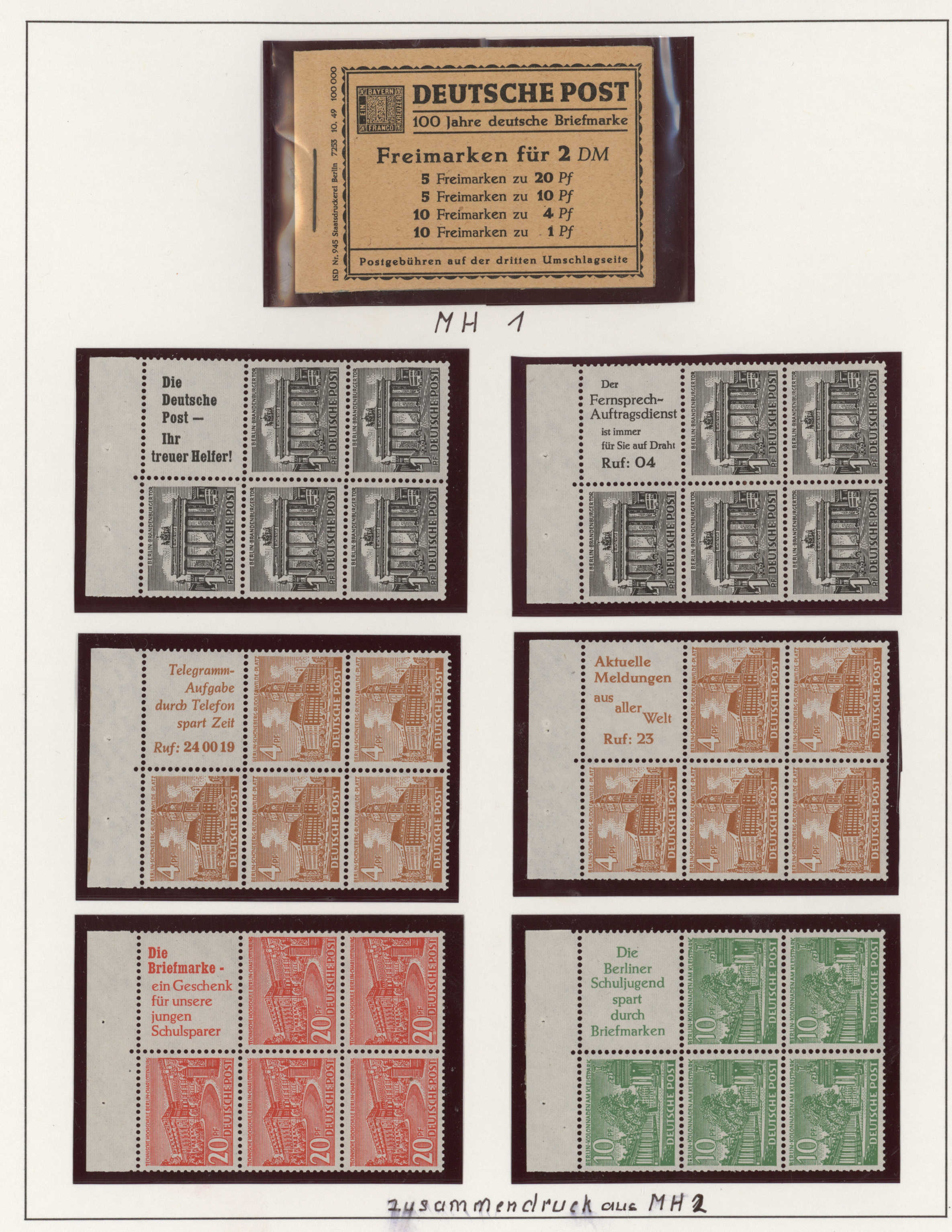 Lot 06437 - berlin - markenheftchen - Auktionshaus Christoph Gärtner GmbH & Co. KG 58th AUCTION - Day 2 Lot 06437 - berlin - markenheftchen - Auktionshaus Christoph Gärtner GmbH & Co. KG 58th AUCTION - Day 2