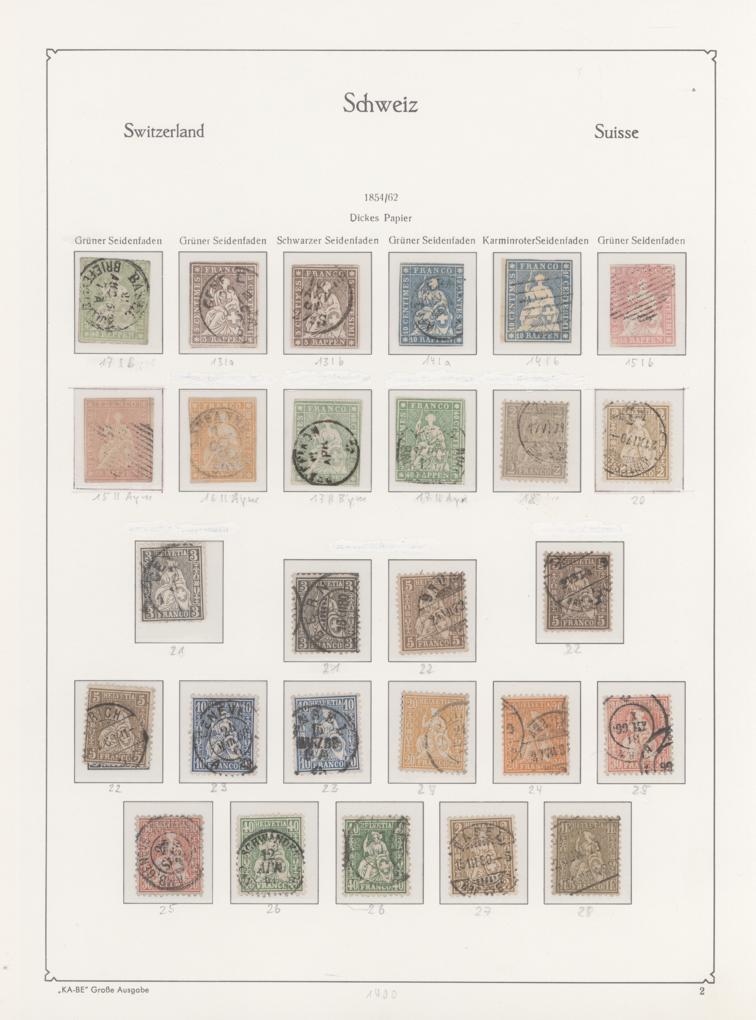 Lot 09669 - schweiz - Auktionshaus Christoph Gärtner GmbH & Co. KG 56th AUCTION - Day 4 Lot 09669 - schweiz - Auktionshaus Christoph Gärtner GmbH & Co. KG 56th AUCTION - Day 4