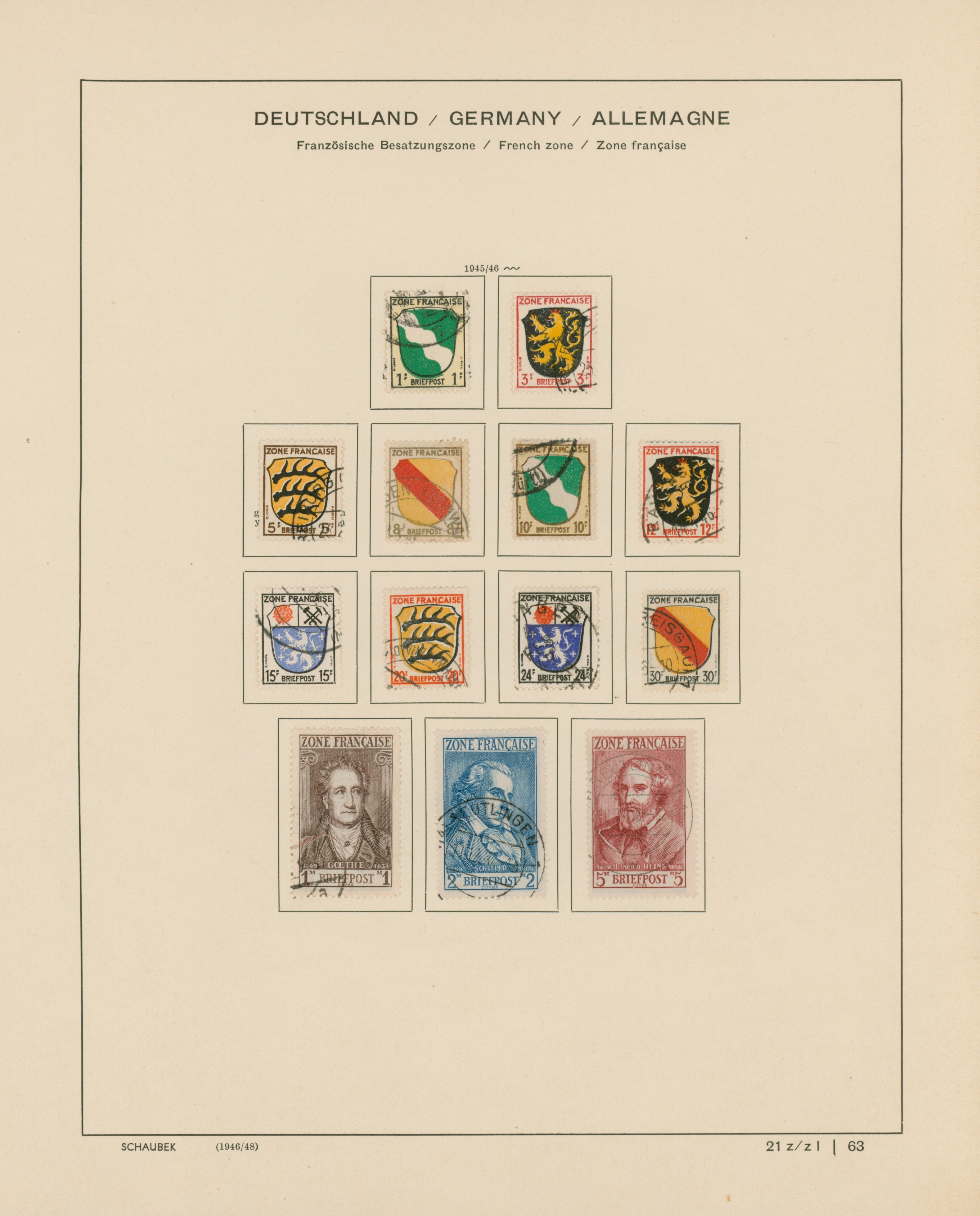 Lot 11681 - französische zone - Auktionshaus Christoph Gärtner GmbH & Co. KG 57th AUCTION - Day 5 Lot 11681 - französische zone - Auktionshaus Christoph Gärtner GmbH & Co. KG 57th AUCTION - Day 5