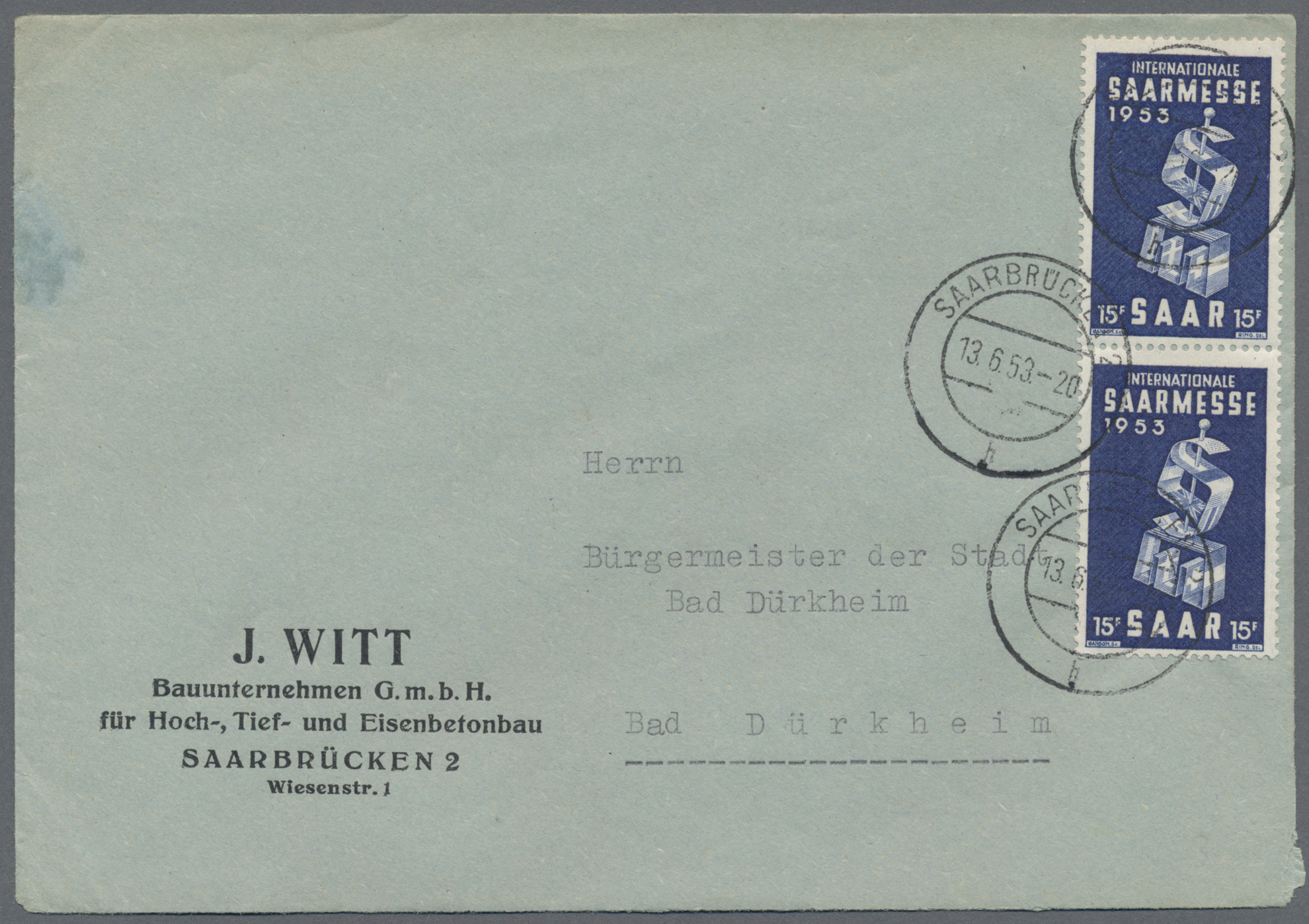 Lot 37518 - Saarland (1947/56)  -  Auktionshaus Christoph Gärtner GmbH & Co. KG Sale #44 Collections Germany