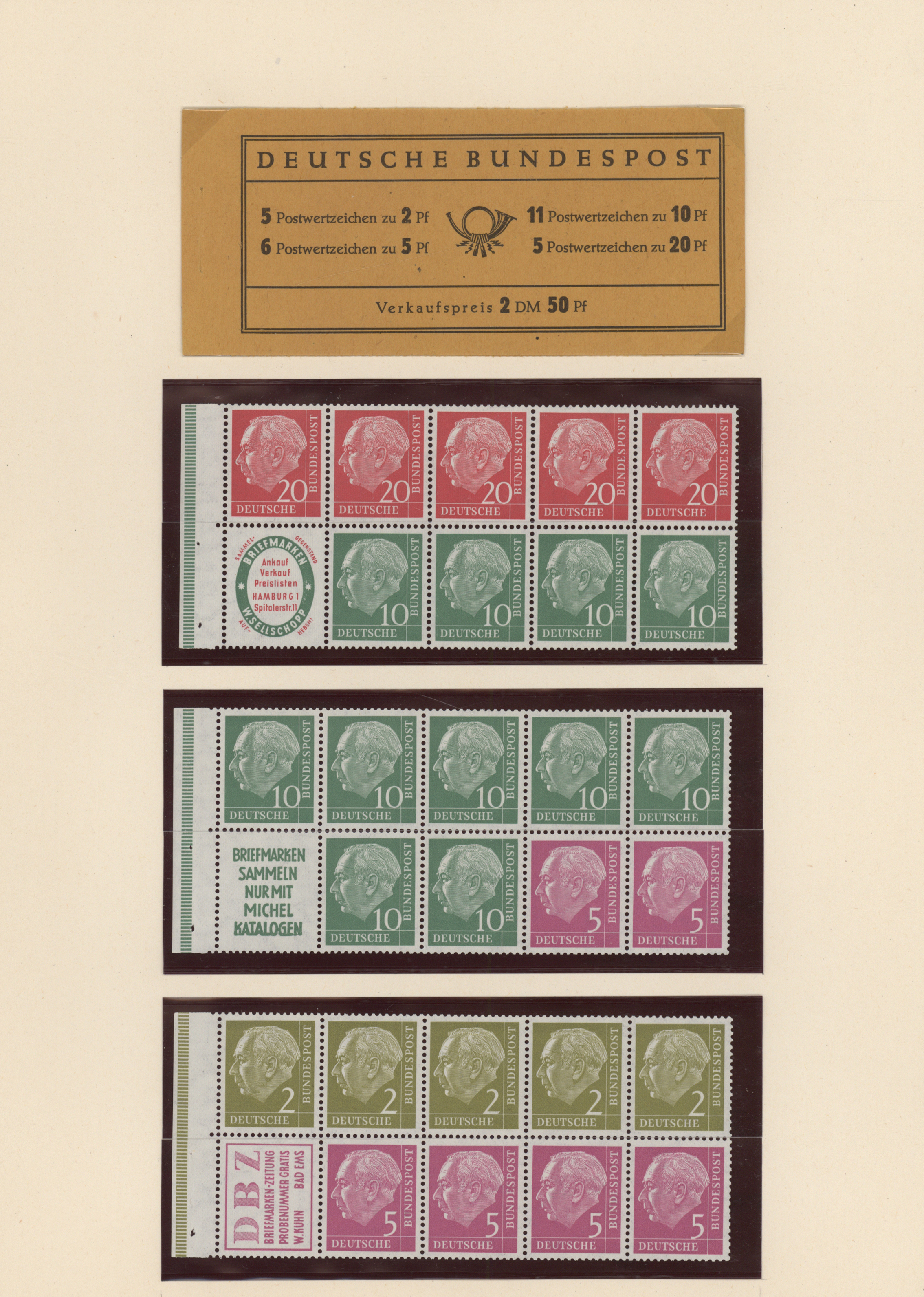 Lot 12037 - Bundesrepublik - Zusammendrucke - Auktionshaus Christoph Gärtner GmbH & Co. KG 57th AUCTION - Day 5 Lot 12037 - Bundesrepublik - Zusammendrucke - Auktionshaus Christoph Gärtner GmbH & Co. KG 57th AUCTION - Day 5