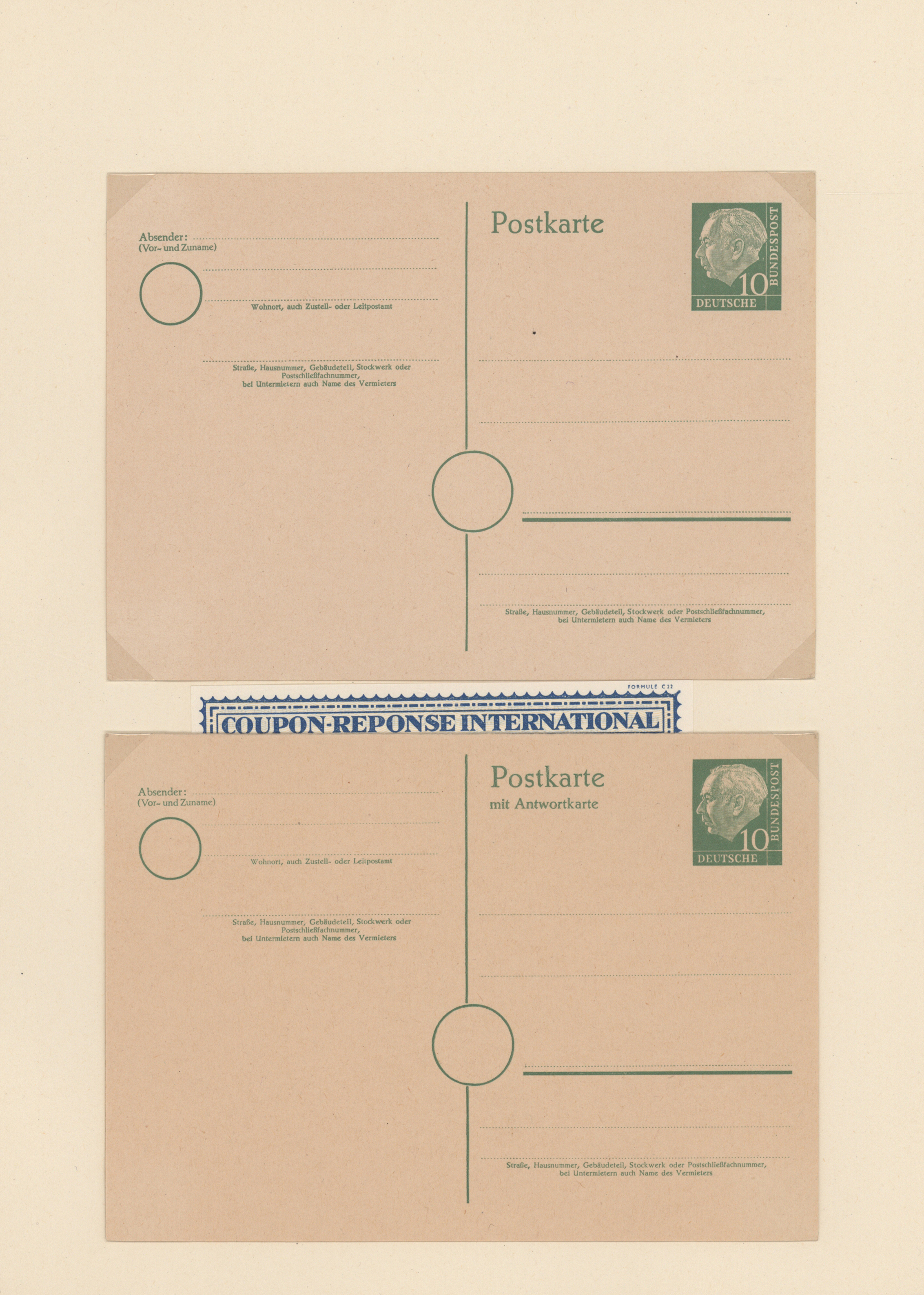 Lot 12067 - Bundesrepublik - Ganzsachen - Auktionshaus Christoph Gärtner GmbH & Co. KG 57th AUCTION - Day 5 Lot 12067 - Bundesrepublik - Ganzsachen - Auktionshaus Christoph Gärtner GmbH & Co. KG 57th AUCTION - Day 5
