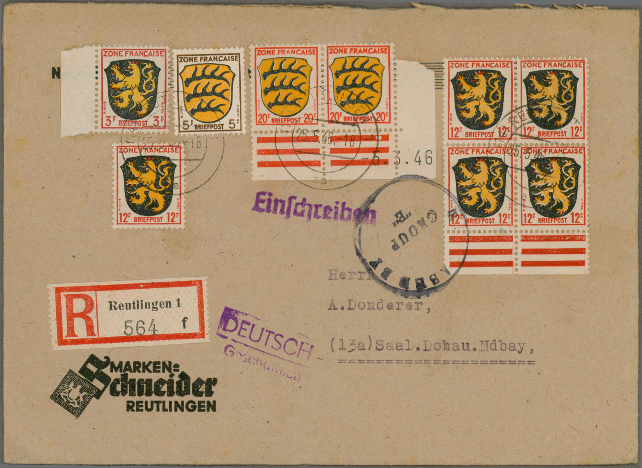 Lot 11689 - französische zone - Auktionshaus Christoph Gärtner GmbH & Co. KG 57th AUCTION - Day 5 Lot 11689 - französische zone - Auktionshaus Christoph Gärtner GmbH & Co. KG 57th AUCTION - Day 5