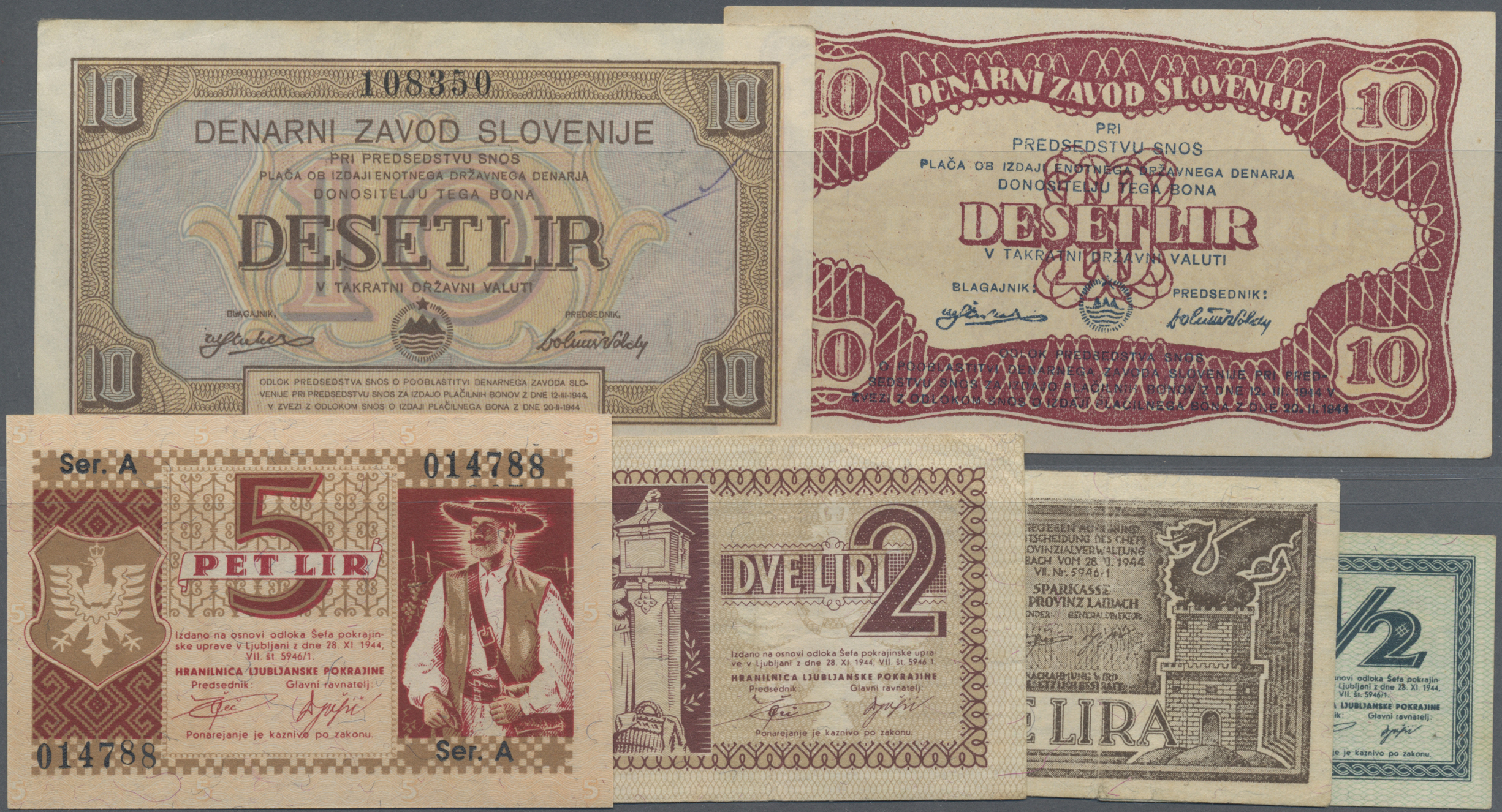 Lot 02572 - Slovenia / Slovenien | Banknoten - Auktionshaus Christoph Gärtner GmbH & Co. KG Sale #45 Banknotes Worldwide Lot 02572 - Slovenia / Slovenien | Banknoten - Auktionshaus Christoph Gärtner GmbH & Co. KG Sale #45 Banknotes Worldwide