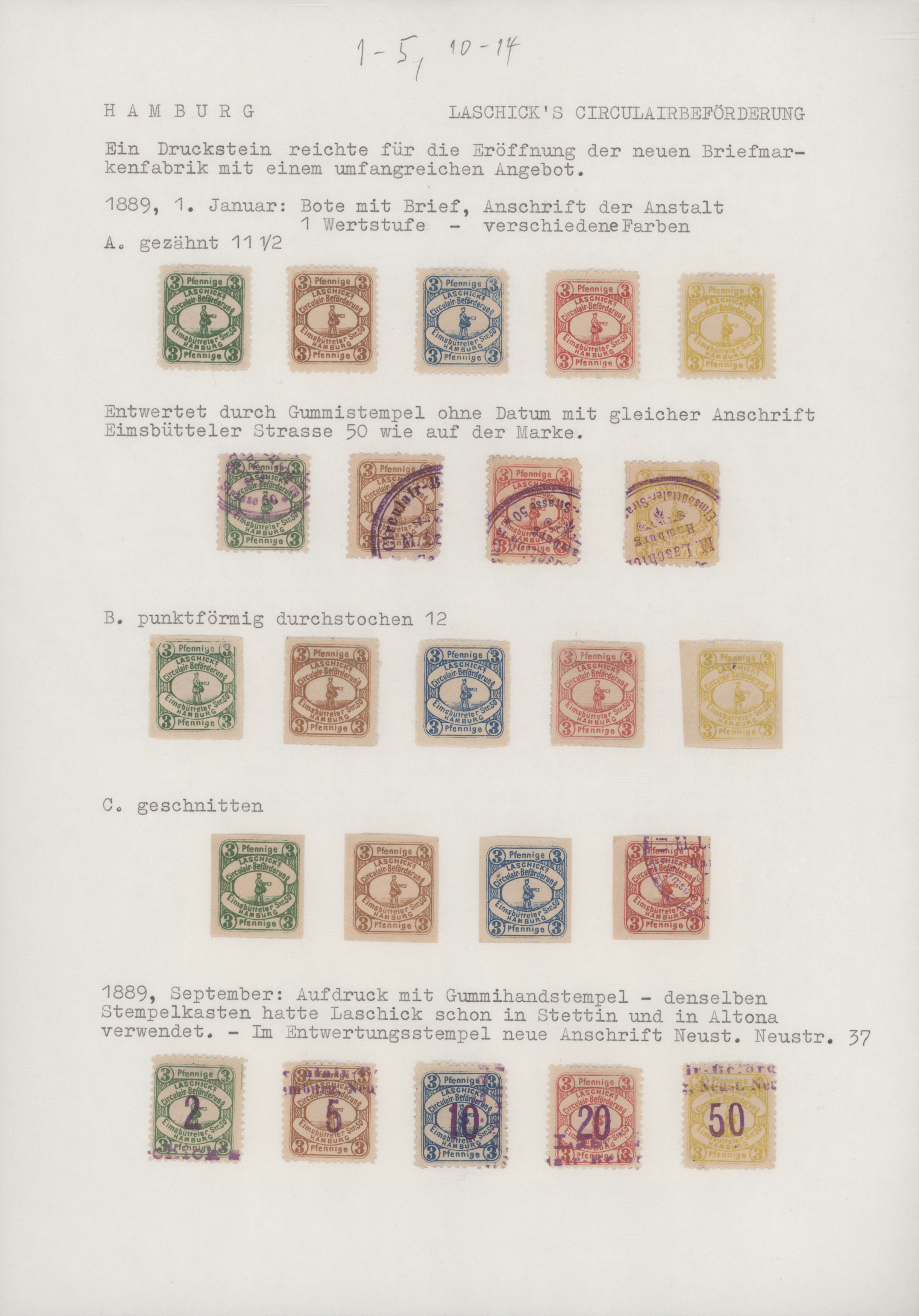Lot 10365 - Deutsches Reich - Privatpost (Stadtpost) - Auktionshaus Christoph Gärtner GmbH & Co. KG 58th AUCTION - Day 3 Lot 10365 - Deutsches Reich - Privatpost (Stadtpost) - Auktionshaus Christoph Gärtner GmbH & Co. KG 58th AUCTION - Day 3