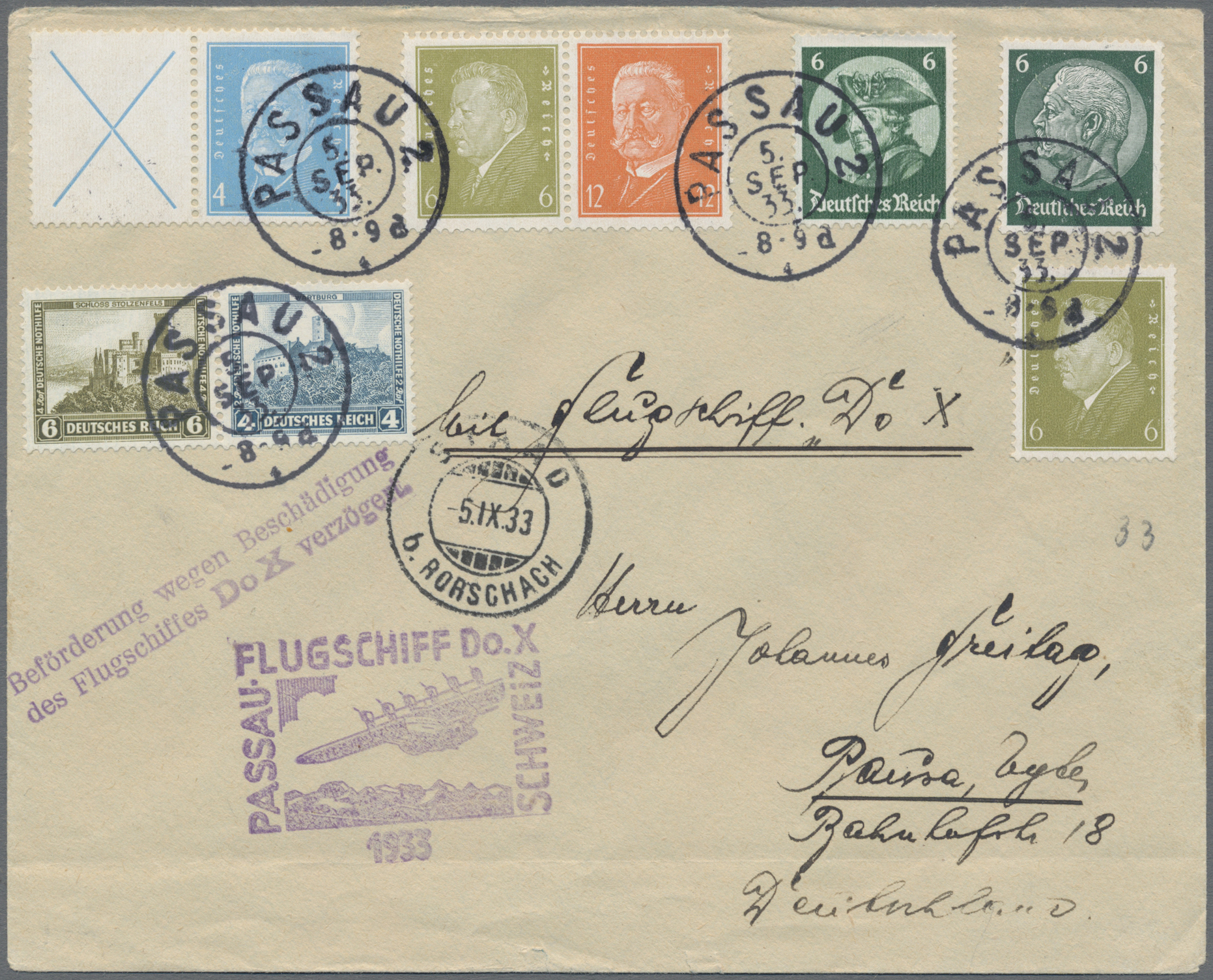 Lot 03129 - DO-X - Flugpost - Auktionshaus Christoph Gärtner GmbH & Co. KG 57th AUCTION - Day 2 Lot 03129 - DO-X - Flugpost - Auktionshaus Christoph Gärtner GmbH & Co. KG 57th AUCTION - Day 2