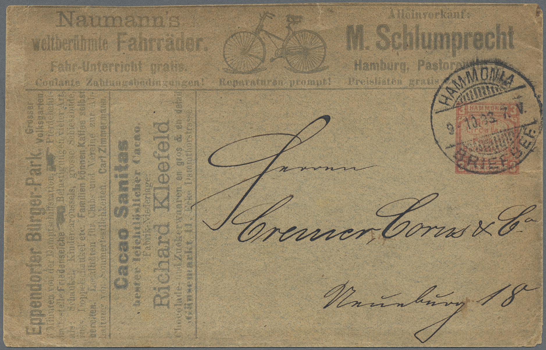 Lot 10358 - Deutsches Reich - Privatpost (Stadtpost) - Auktionshaus Christoph Gärtner GmbH & Co. KG 58th AUCTION - Day 3 Lot 10358 - Deutsches Reich - Privatpost (Stadtpost) - Auktionshaus Christoph Gärtner GmbH & Co. KG 58th AUCTION - Day 3