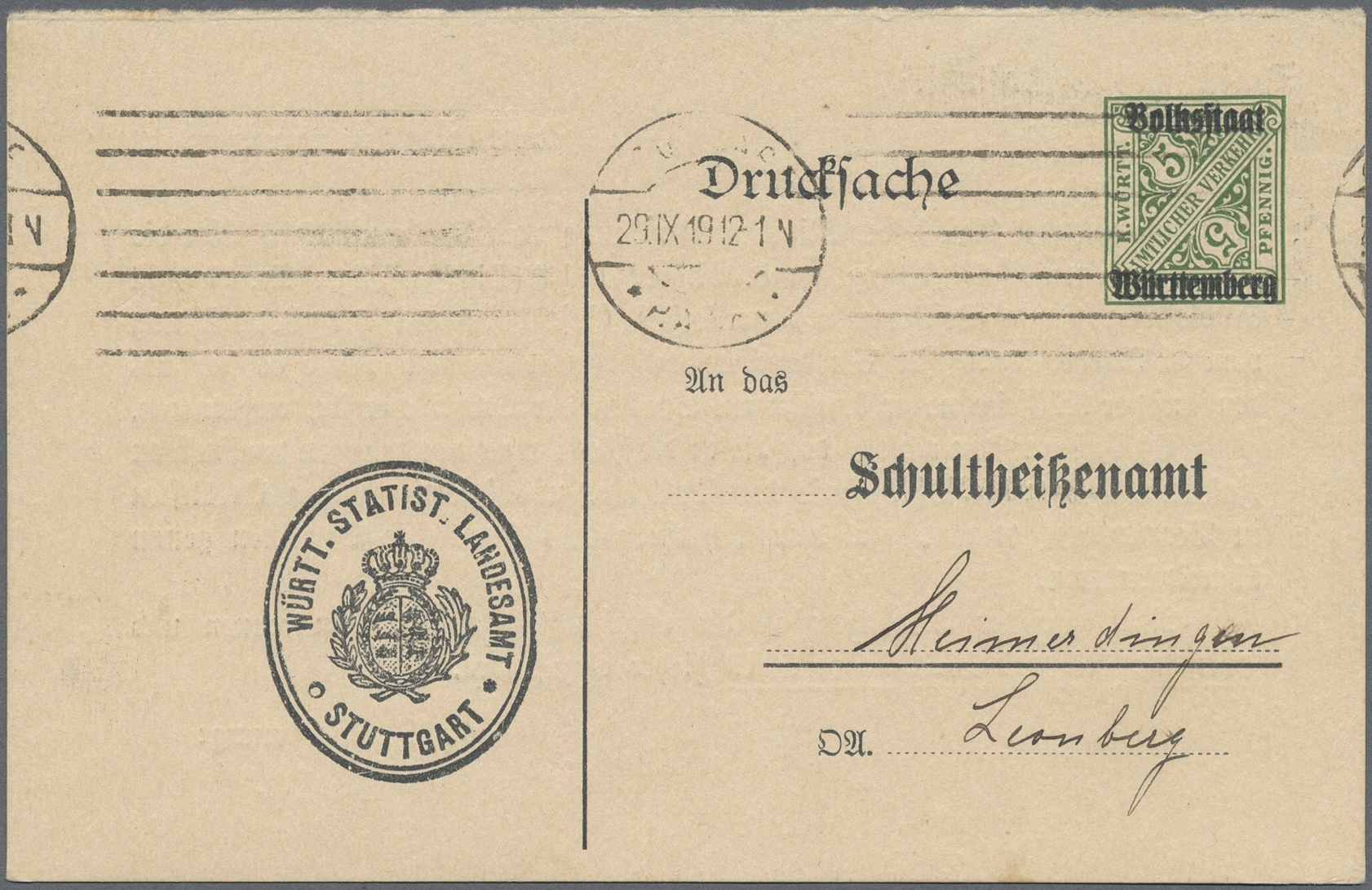 Lot 04727 - württemberg - ganzsachen  -  Auktionshaus Christoph Gärtner GmbH & Co. KG 56th AUCTION - Day 3