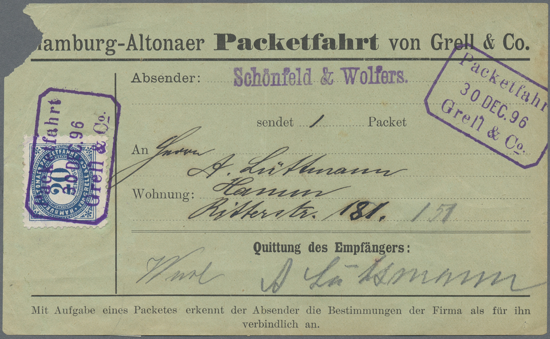 Lot 10347 - Deutsches Reich - Privatpost (Stadtpost) - Auktionshaus Christoph Gärtner GmbH & Co. KG 58th AUCTION - Day 3 Lot 10347 - Deutsches Reich - Privatpost (Stadtpost) - Auktionshaus Christoph Gärtner GmbH & Co. KG 58th AUCTION - Day 3