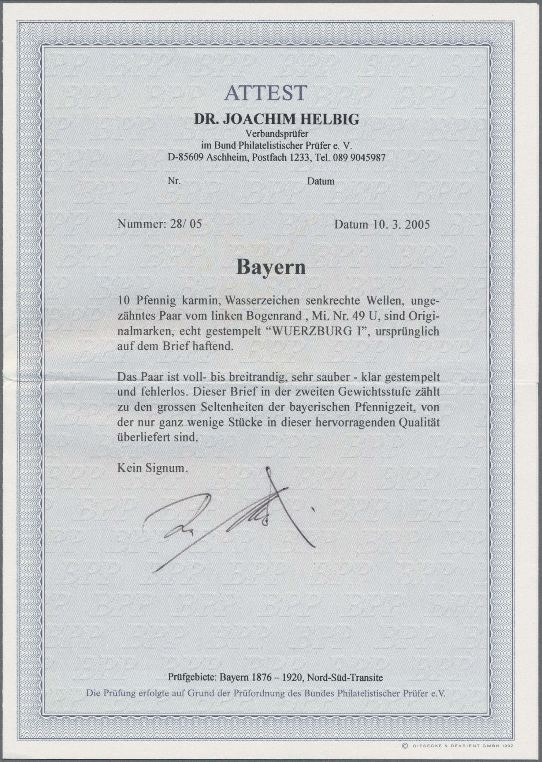 Lot 08115 - Bayern - Marken und Briefe  -  Auktionshaus Christoph Gärtner GmbH & Co. KG 52nd Auction - Day 4