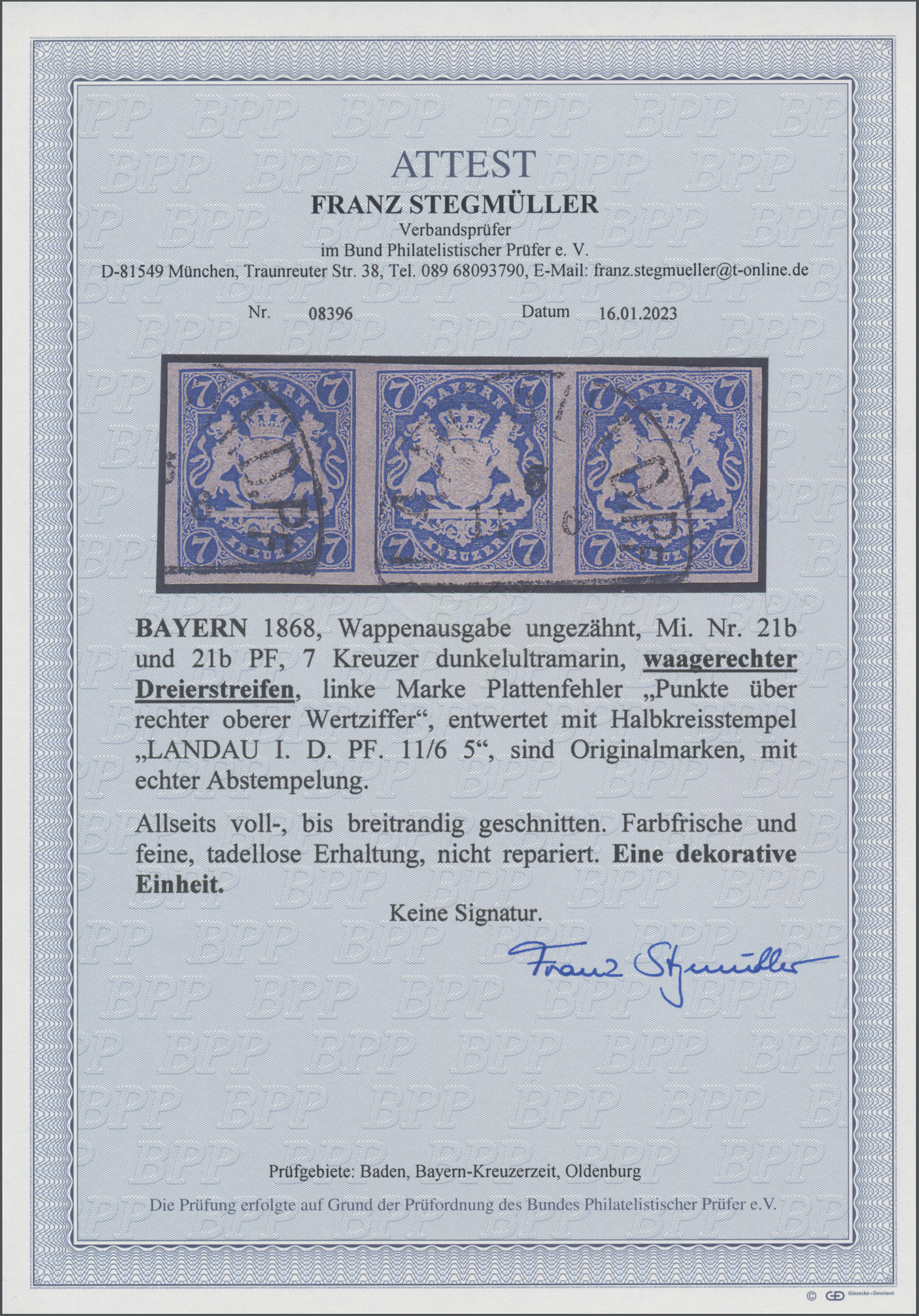 Lot 04525 - Bayern - Marken und Briefe  -  Auktionshaus Christoph Gärtner GmbH & Co. KG 56th AUCTION - Day 3