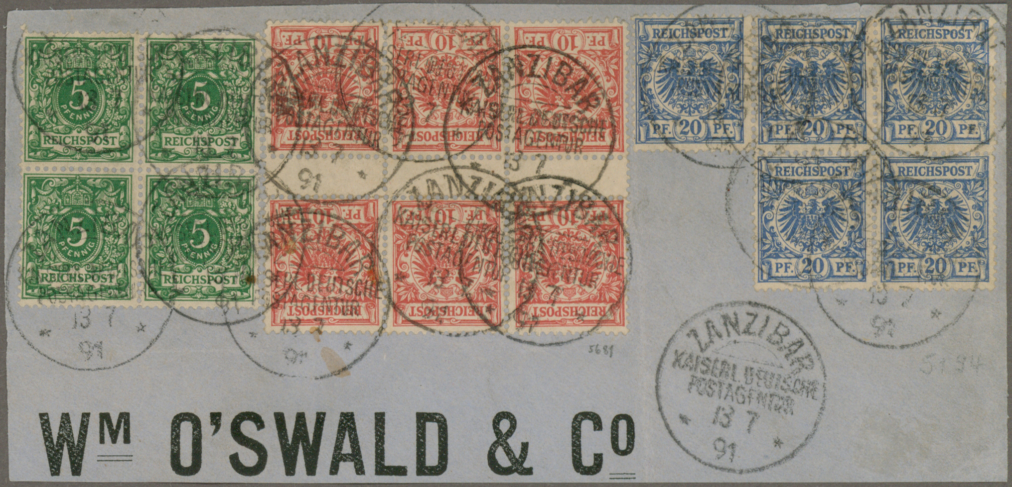 Lot 05723 - Deutsch-Ostafrika - Vorläufer: Zanzibar - Auktionshaus Christoph Gärtner GmbH & Co. KG 57th AUCTION - Day 3 Lot 05723 - Deutsch-Ostafrika - Vorläufer: Zanzibar - Auktionshaus Christoph Gärtner GmbH & Co. KG 57th AUCTION - Day 3