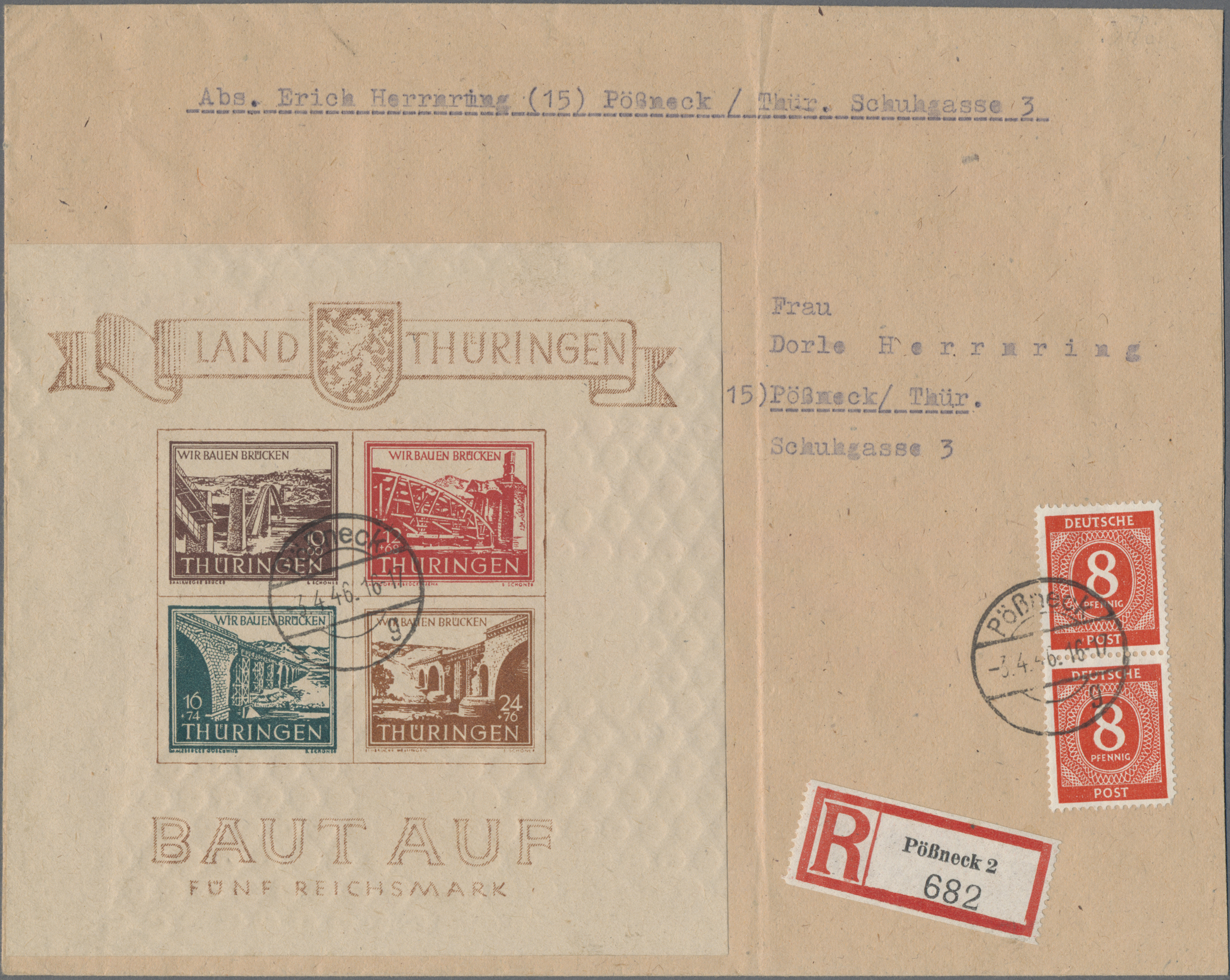 Lot 06263 - Sowjetische Zone - Thüringen - Auktionshaus Christoph Gärtner GmbH & Co. KG 58th AUCTION - Day 2 Lot 06263 - Sowjetische Zone - Thüringen - Auktionshaus Christoph Gärtner GmbH & Co. KG 58th AUCTION - Day 2