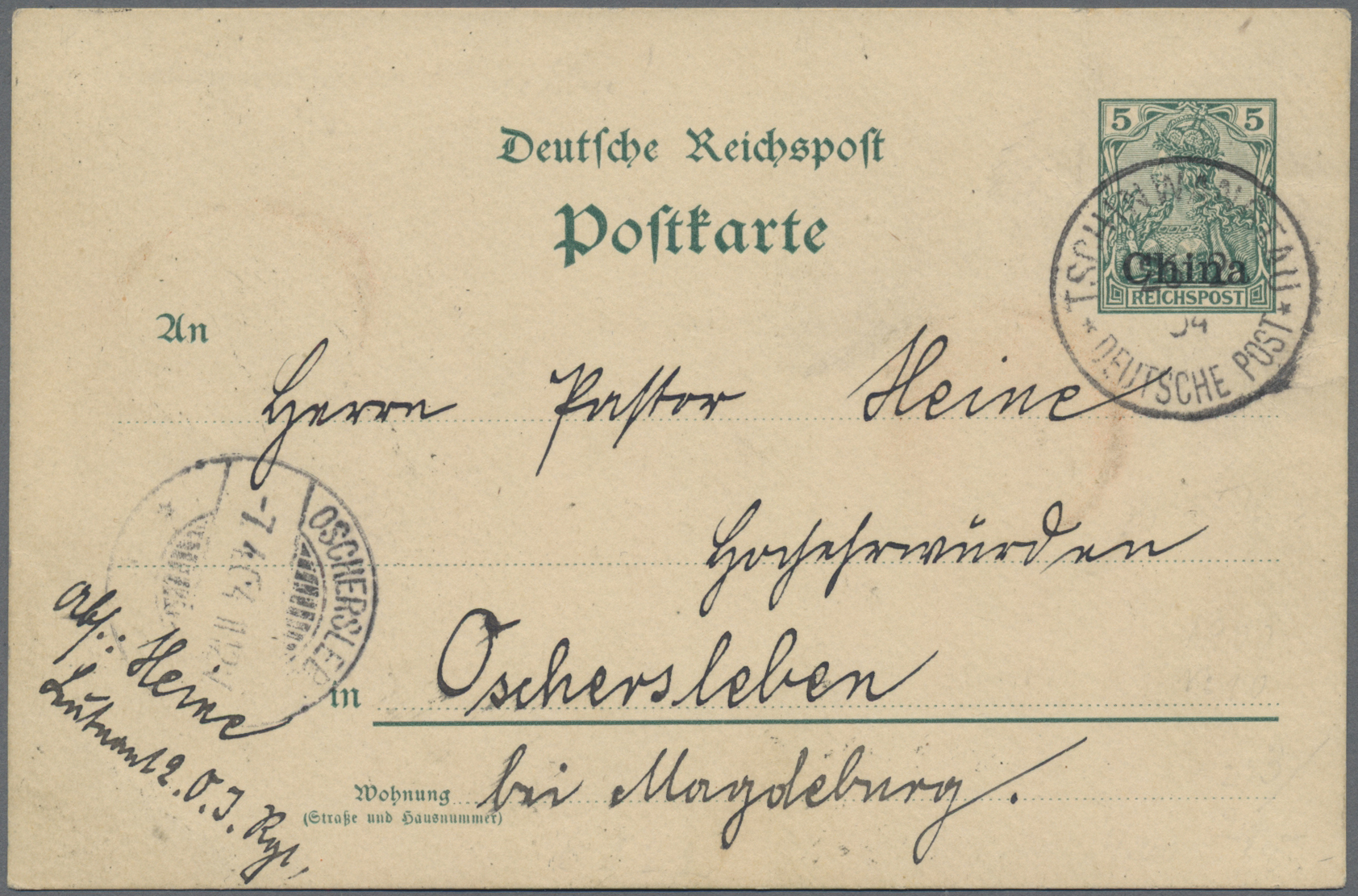 Deutsche Post in China Ganzsachen Stamp Auctions