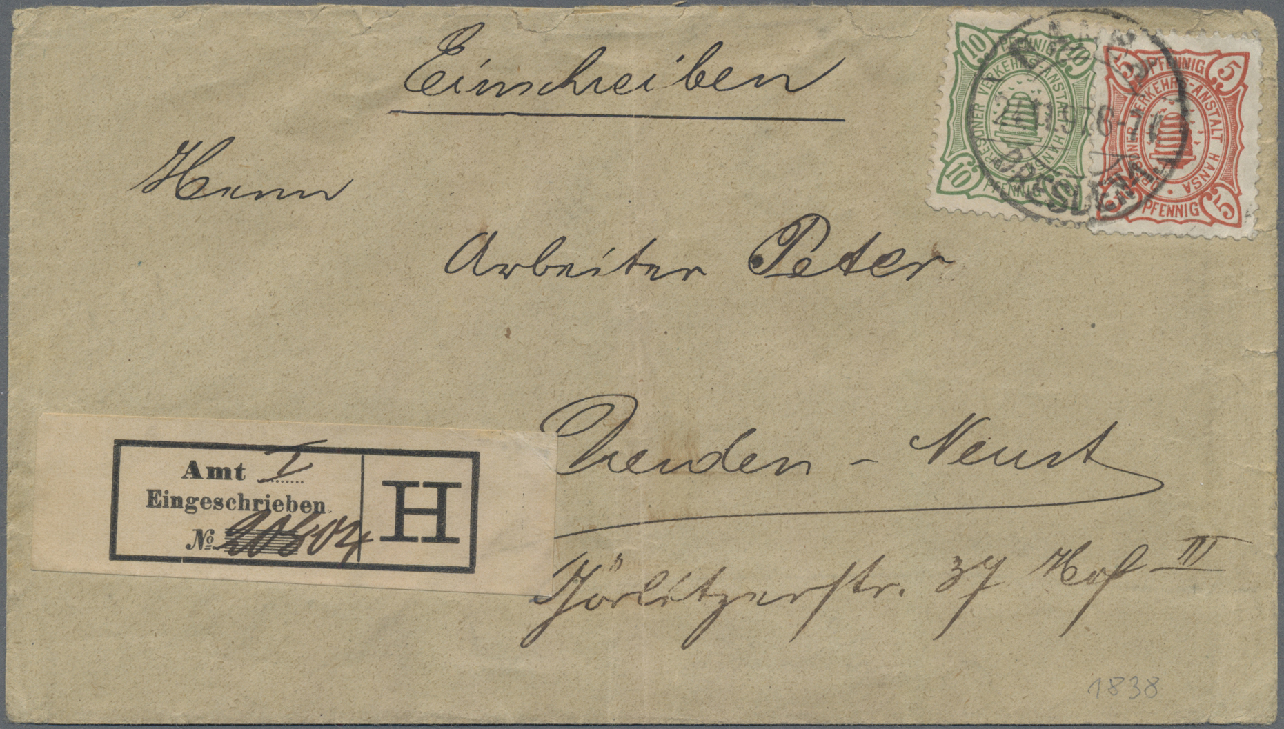 Lot 10256 - Deutsches Reich - Privatpost (Stadtpost) - Auktionshaus Christoph Gärtner GmbH & Co. KG 58th AUCTION - Day 3 Lot 10256 - Deutsches Reich - Privatpost (Stadtpost) - Auktionshaus Christoph Gärtner GmbH & Co. KG 58th AUCTION - Day 3