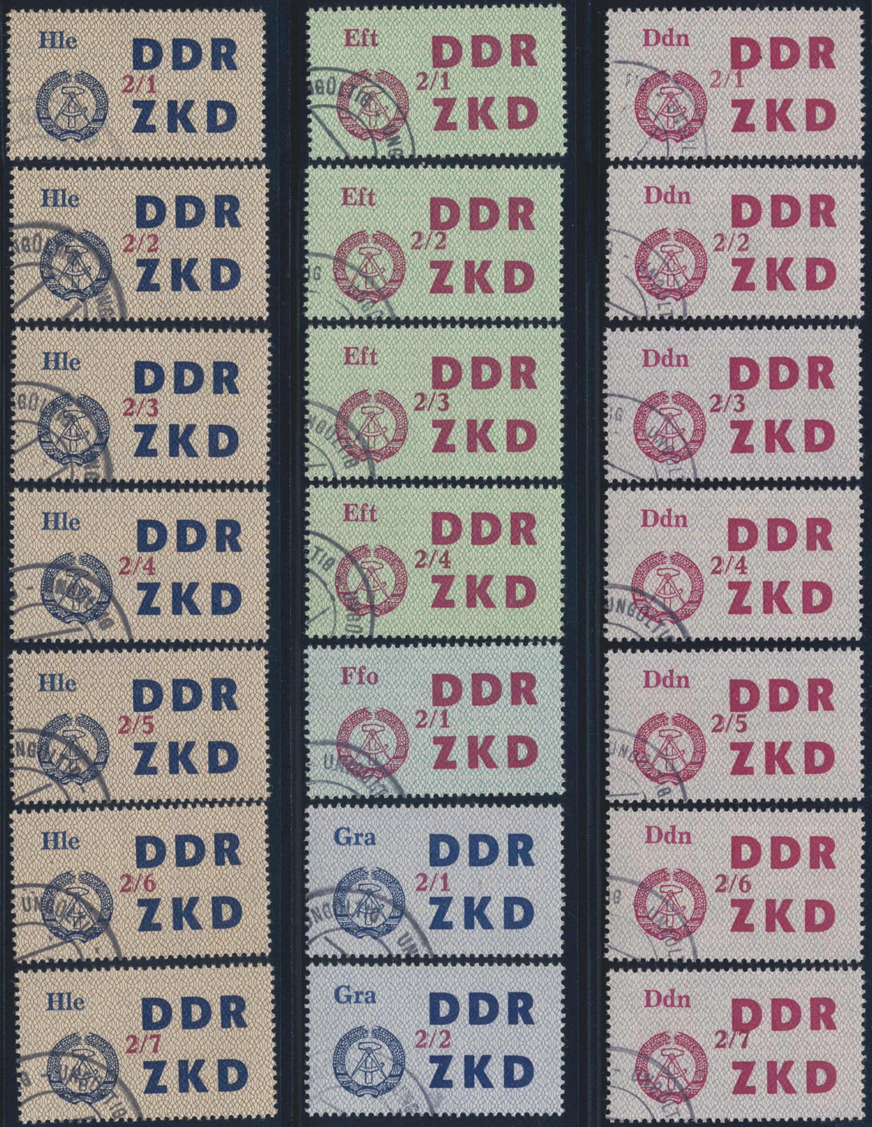 Lot 06491 - DDR - Dienstmarken C (Laufkontrollzettel ZKD)  -  Auktionshaus Christoph Gärtner GmbH & Co. KG 57th AUCTION - Day 3