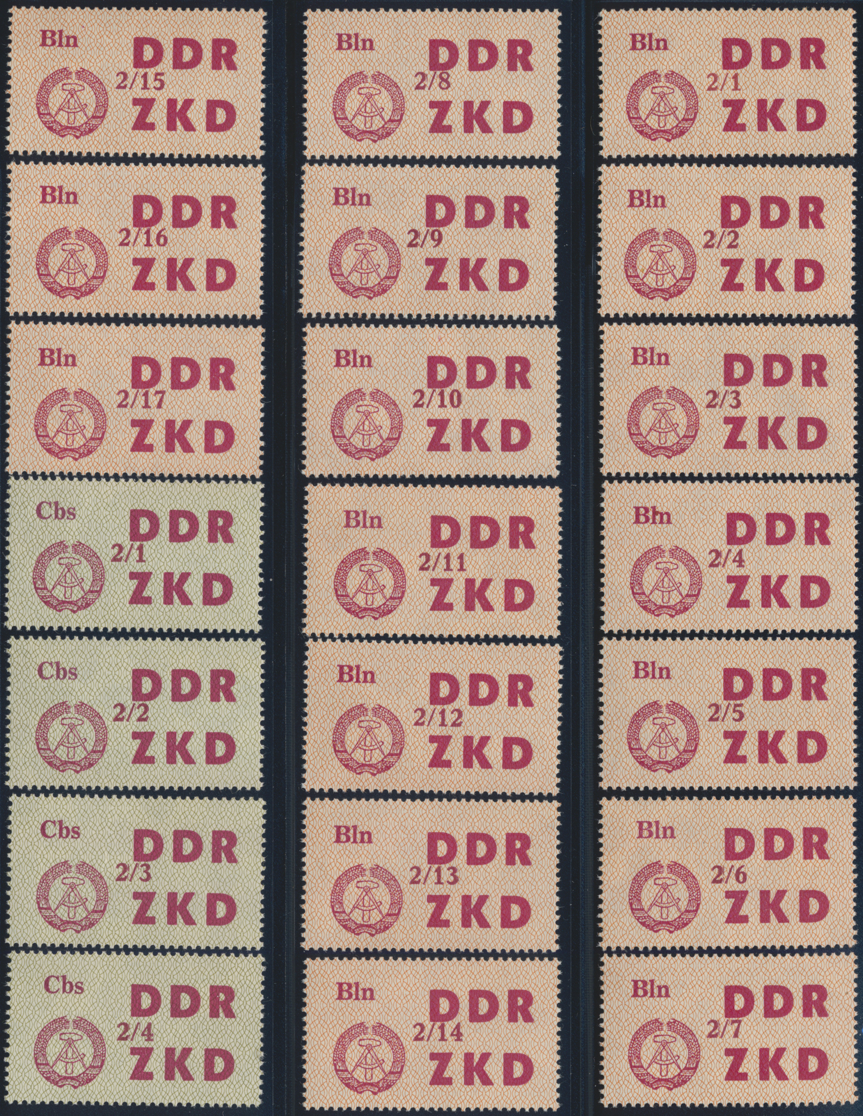 Lot 06489 - DDR - Dienstmarken C (Laufkontrollzettel ZKD)  -  Auktionshaus Christoph Gärtner GmbH & Co. KG 57th AUCTION - Day 3