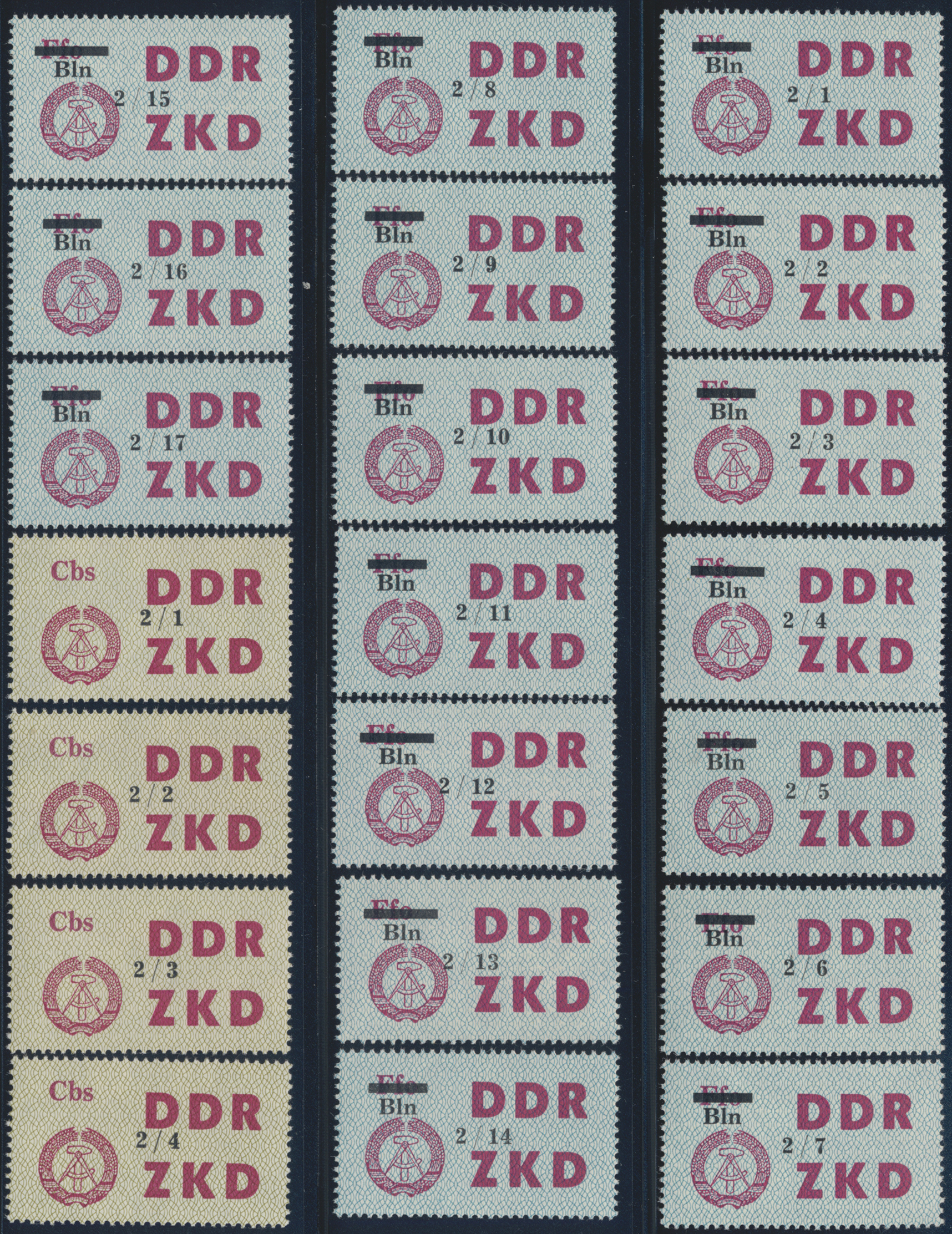 Lot 06492 - DDR - Dienstmarken C (Laufkontrollzettel ZKD)  -  Auktionshaus Christoph Gärtner GmbH & Co. KG 57th AUCTION - Day 3