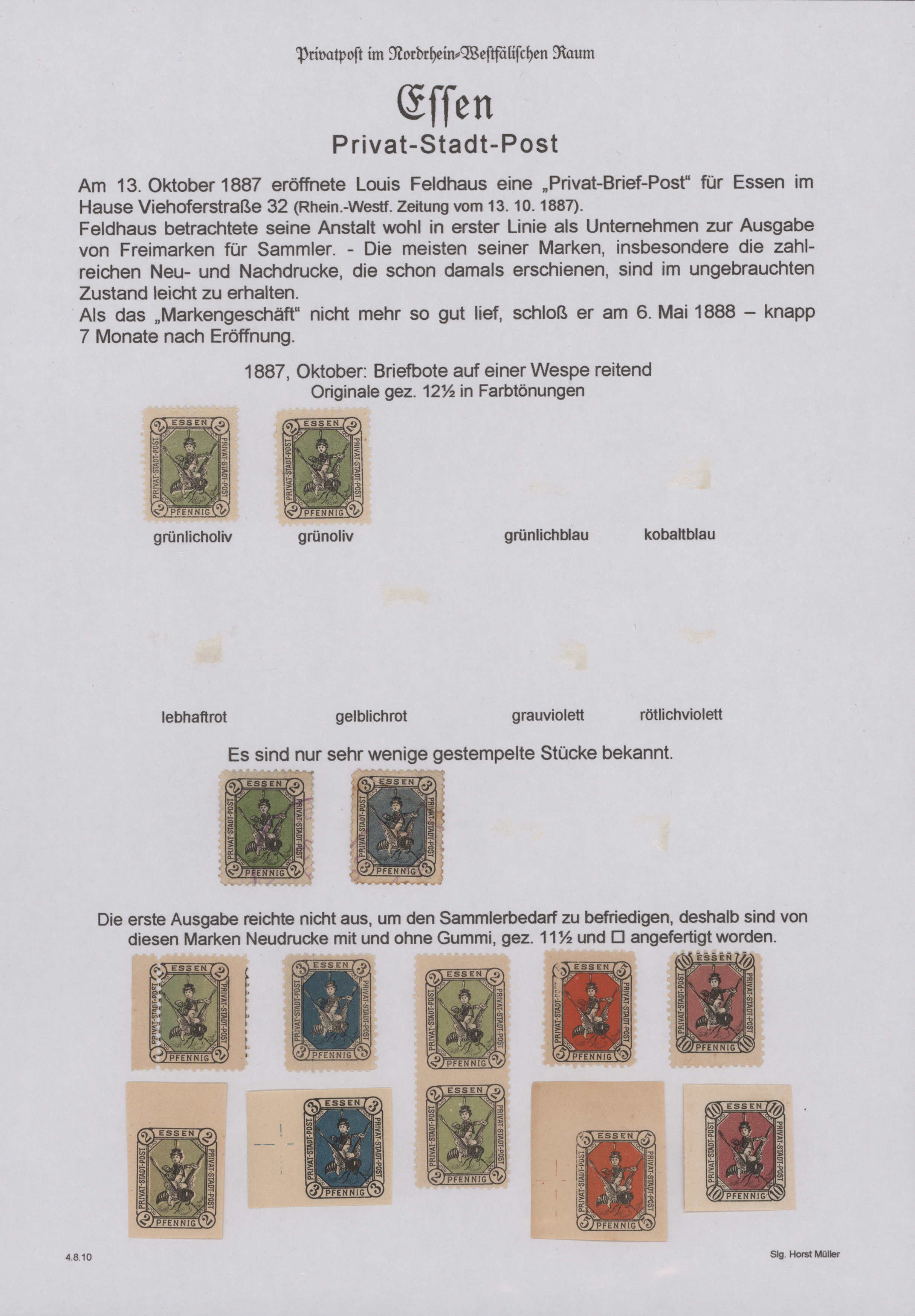 Lot 10295 - Deutsches Reich - Privatpost (Stadtpost) - Auktionshaus Christoph Gärtner GmbH & Co. KG 58th AUCTION - Day 3 Lot 10295 - Deutsches Reich - Privatpost (Stadtpost) - Auktionshaus Christoph Gärtner GmbH & Co. KG 58th AUCTION - Day 3