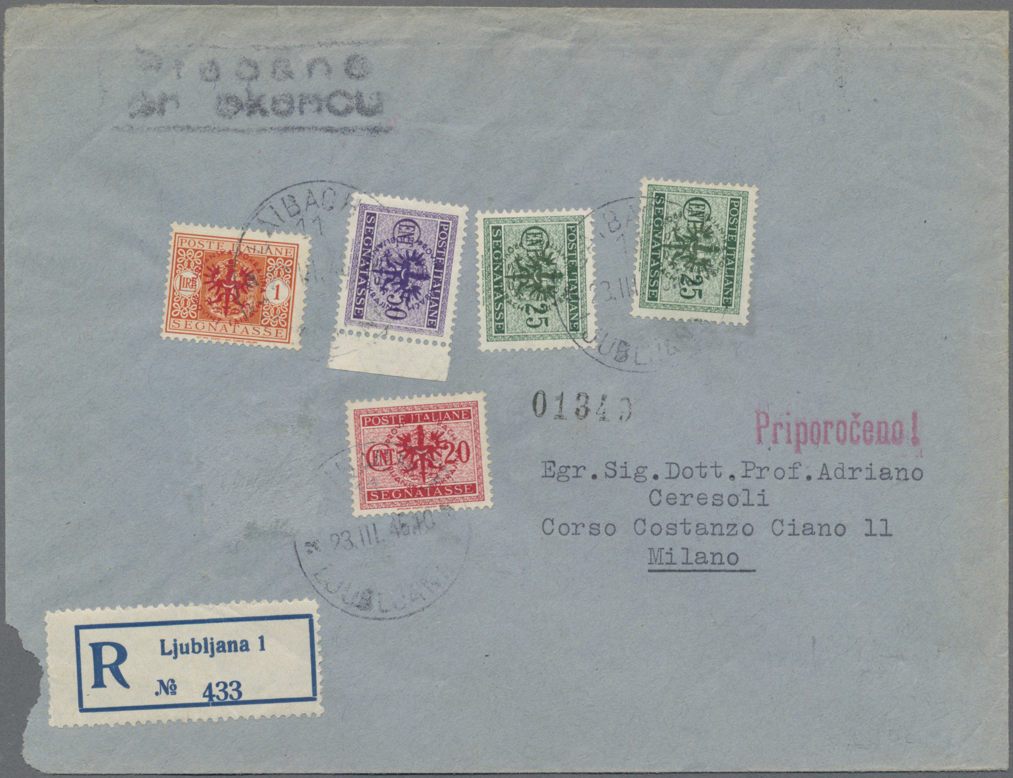 Lot 06078 - Dt. Besetzung II WK - Laibach - Portomarken - Auktionshaus Christoph Gärtner GmbH & Co. KG 55th AUCTION - Day 3 Lot 06078 - Dt. Besetzung II WK - Laibach - Portomarken - Auktionshaus Christoph Gärtner GmbH & Co. KG 55th AUCTION - Day 3