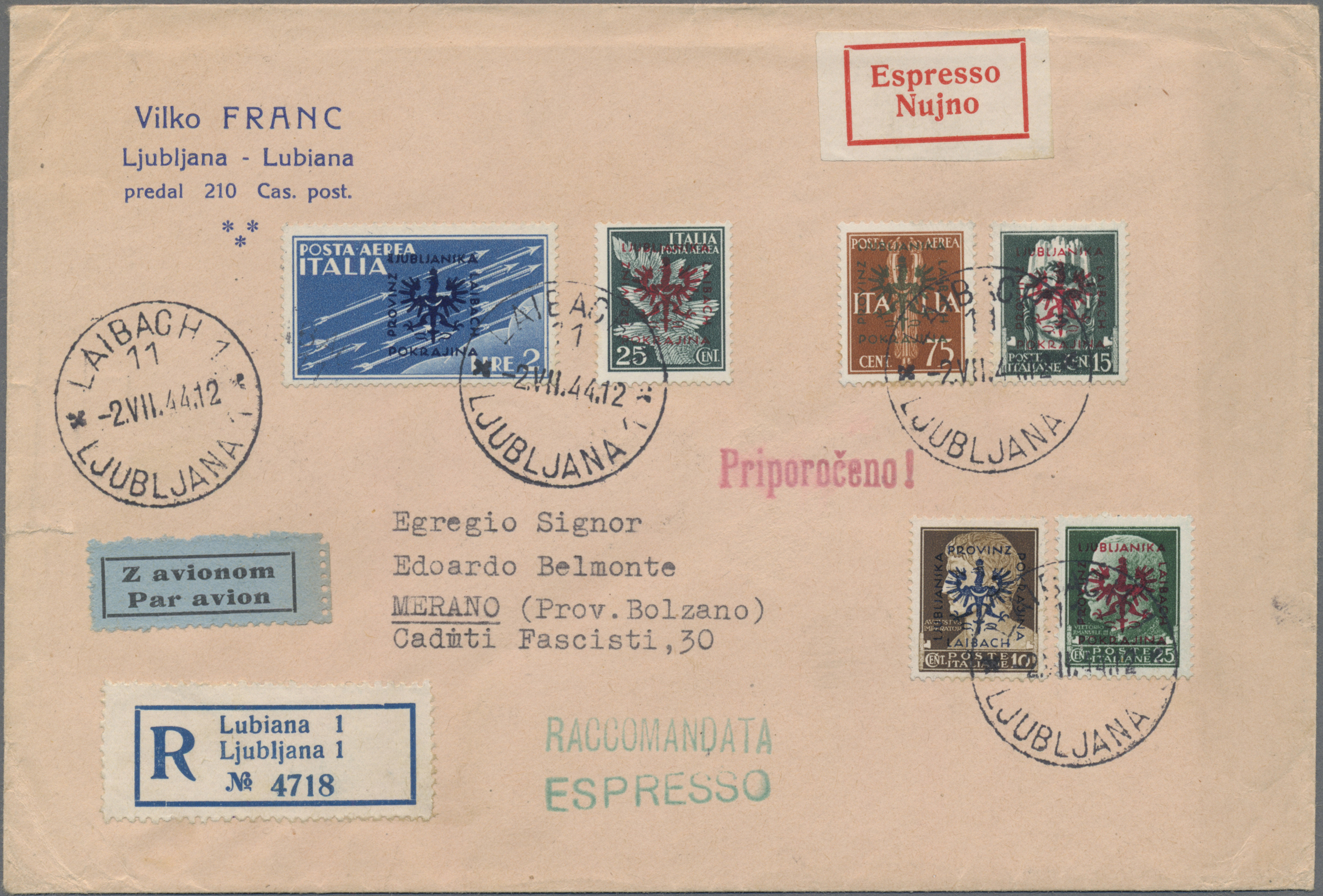 Lot 06067 - Dt. Besetzung II WK - Laibach  -  Auktionshaus Christoph Gärtner GmbH & Co. KG 55th AUCTION - Day 3