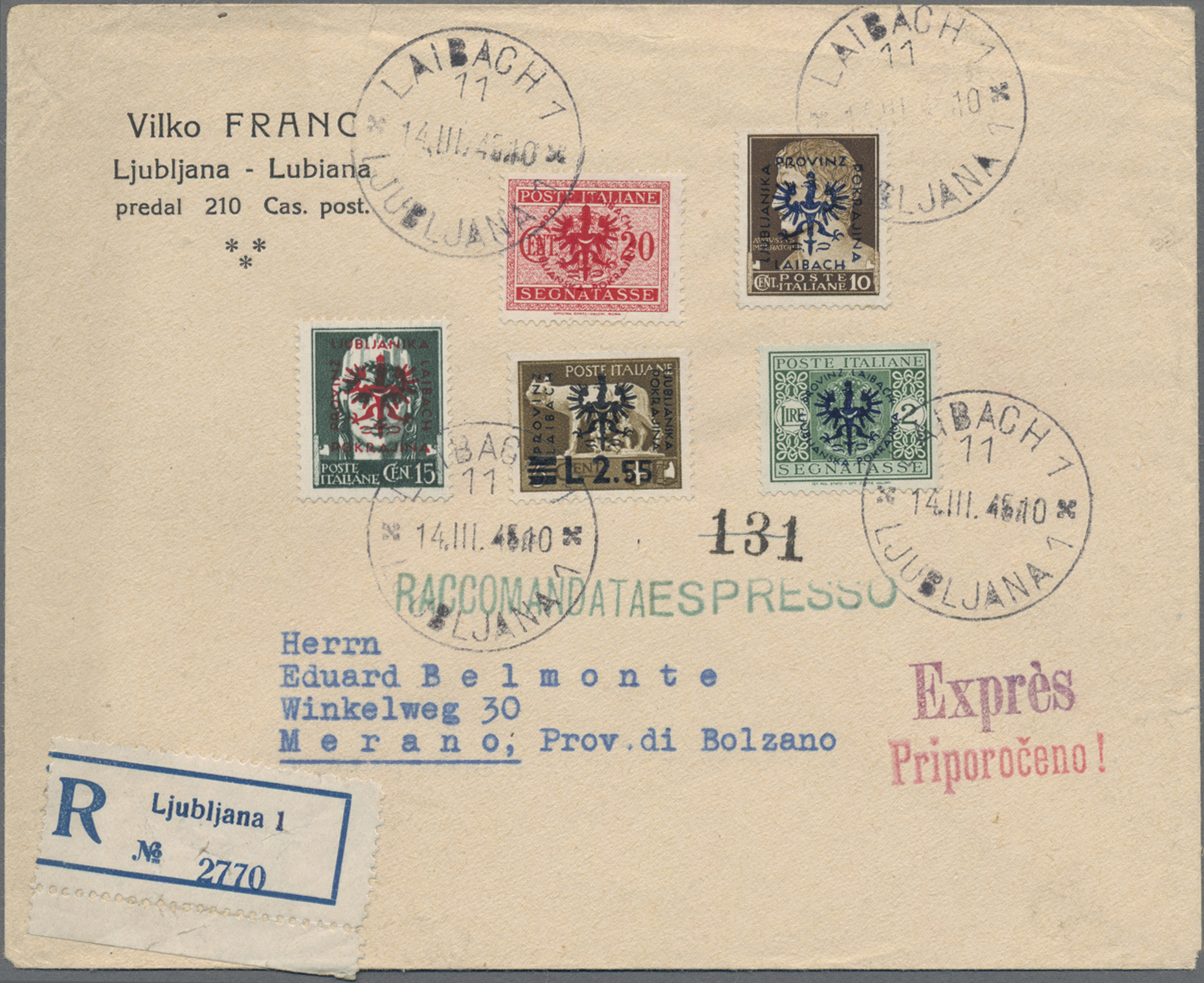 Lot 06058 - Dt. Besetzung II WK - Laibach  -  Auktionshaus Christoph Gärtner GmbH & Co. KG 55th AUCTION - Day 3