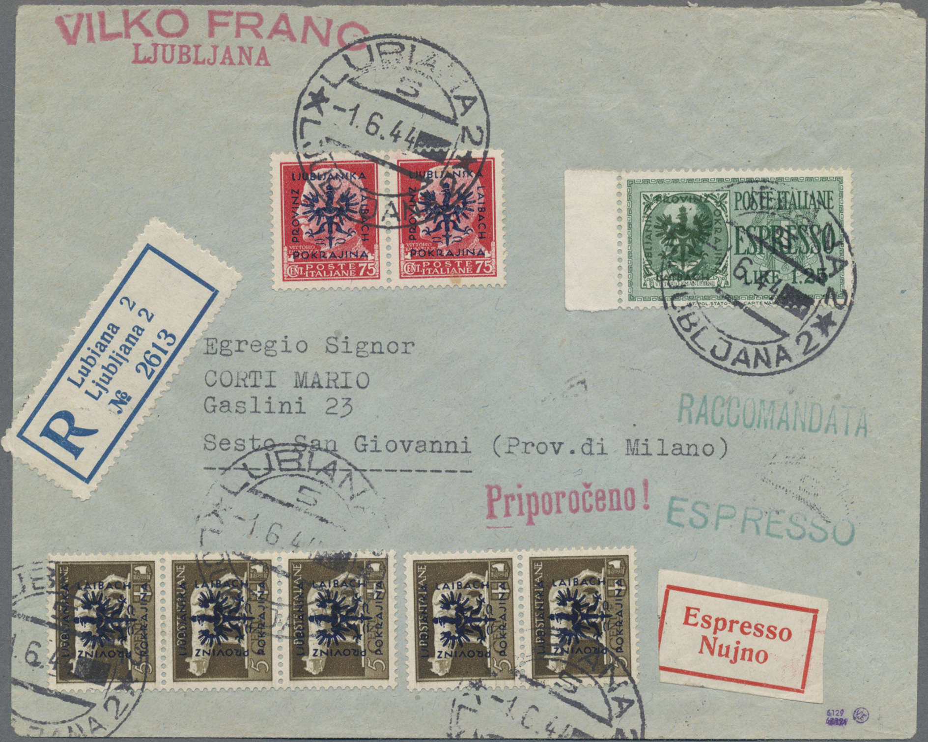 Lot 06064 - Dt. Besetzung II WK - Laibach  -  Auktionshaus Christoph Gärtner GmbH & Co. KG 55th AUCTION - Day 3