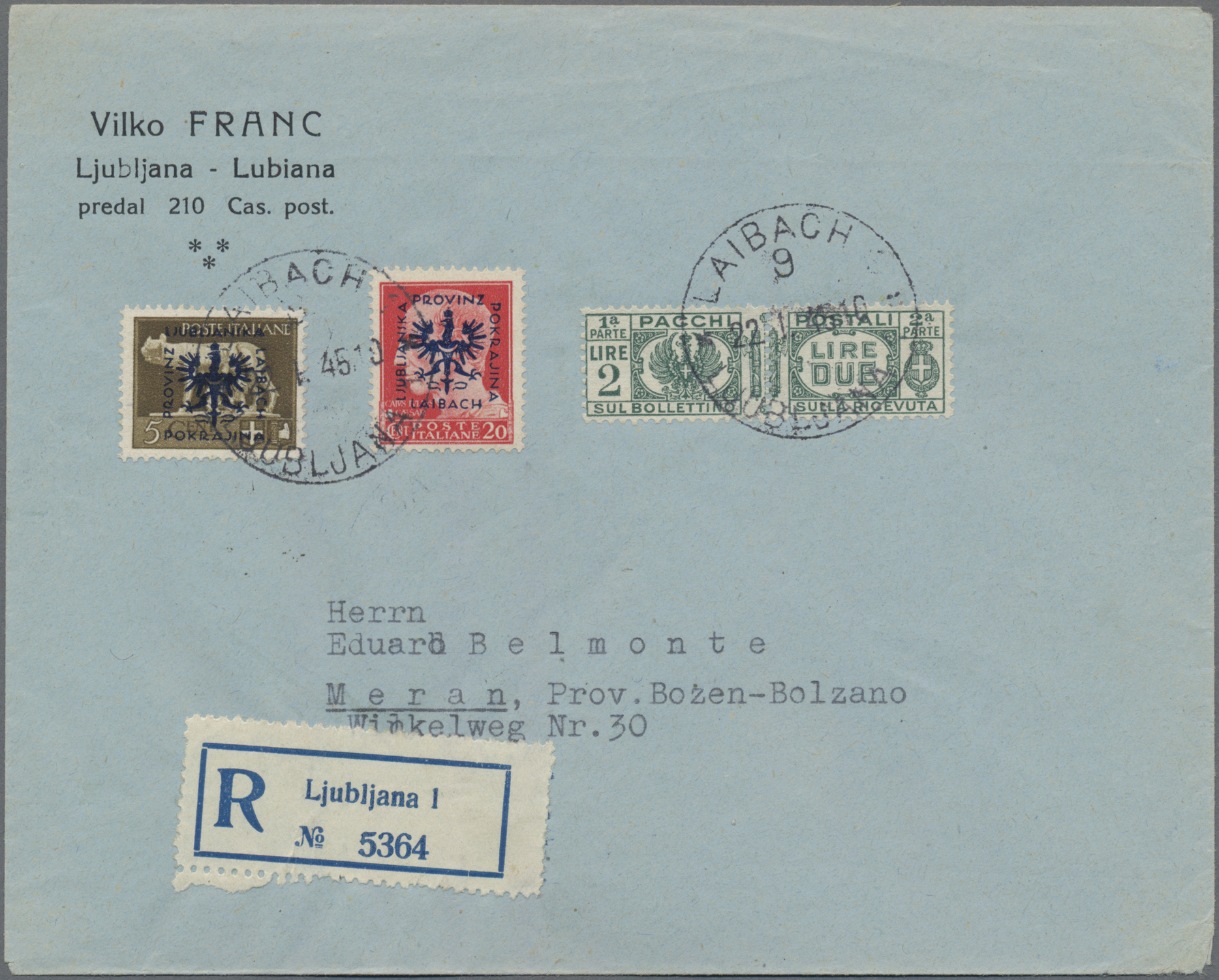 Lot 06053 - Dt. Besetzung II WK - Laibach  -  Auktionshaus Christoph Gärtner GmbH & Co. KG 55th AUCTION - Day 3