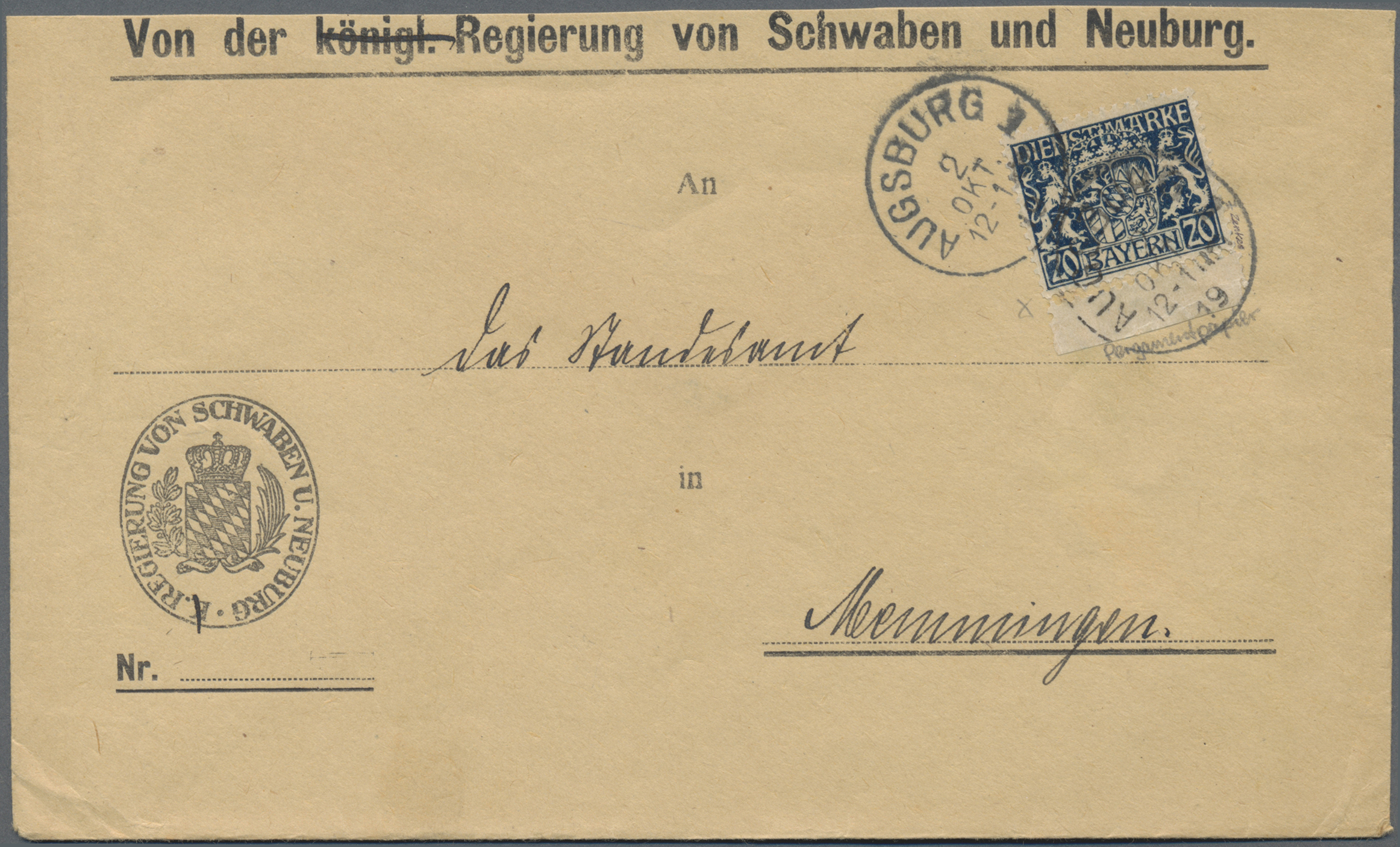 Lot 36190 - Bayern - Marken und Briefe  -  Auktionshaus Christoph Gärtner GmbH & Co. KG Sale #44 Collections Germany