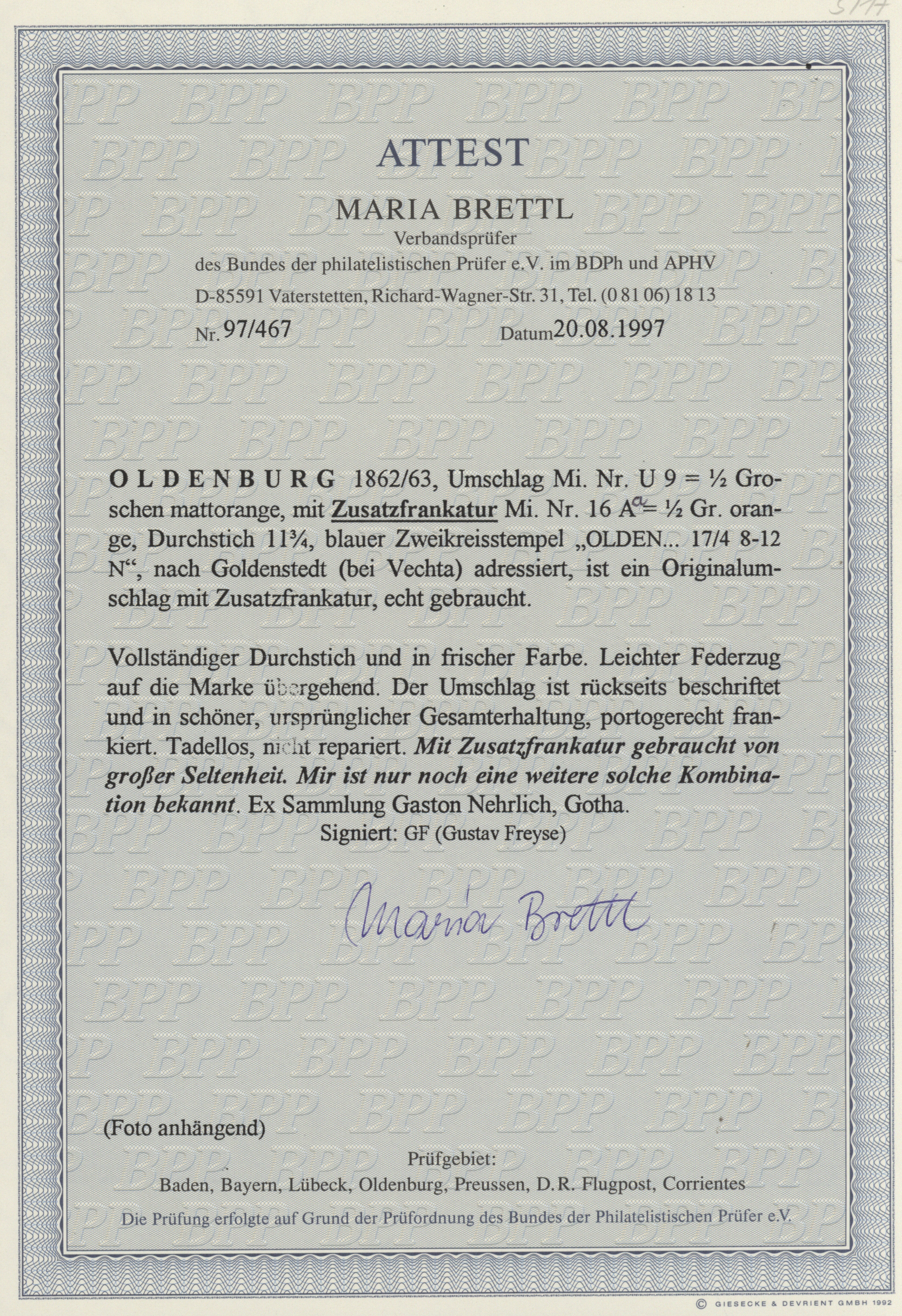 Lot 482 - Oldenburg - Ganzsachen  -   Auction #211