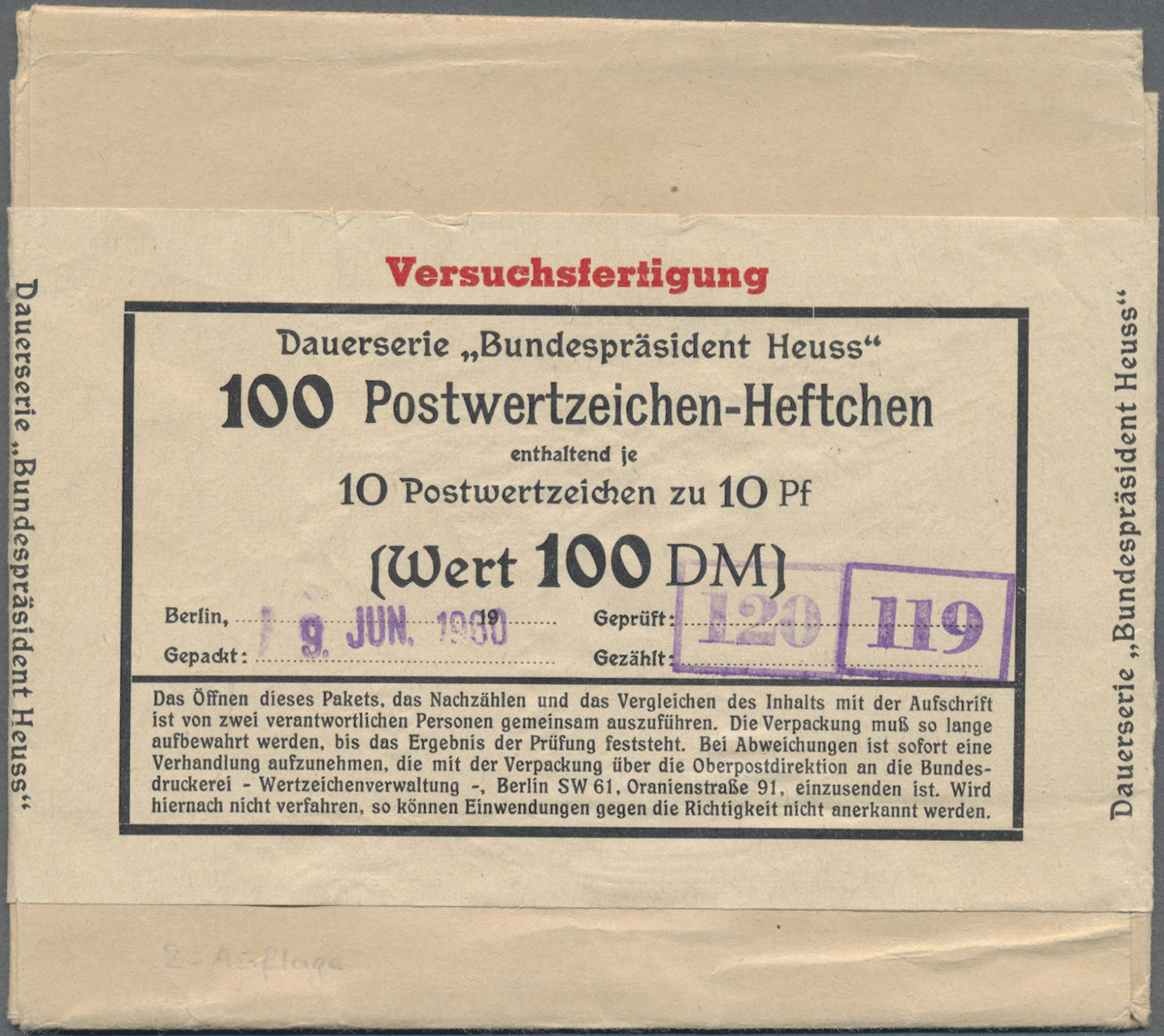 Lot 06939 - Bundesrepublik - Besonderheiten  -  Auktionshaus Christoph Gärtner GmbH & Co. KG 57th AUCTION - Day 3