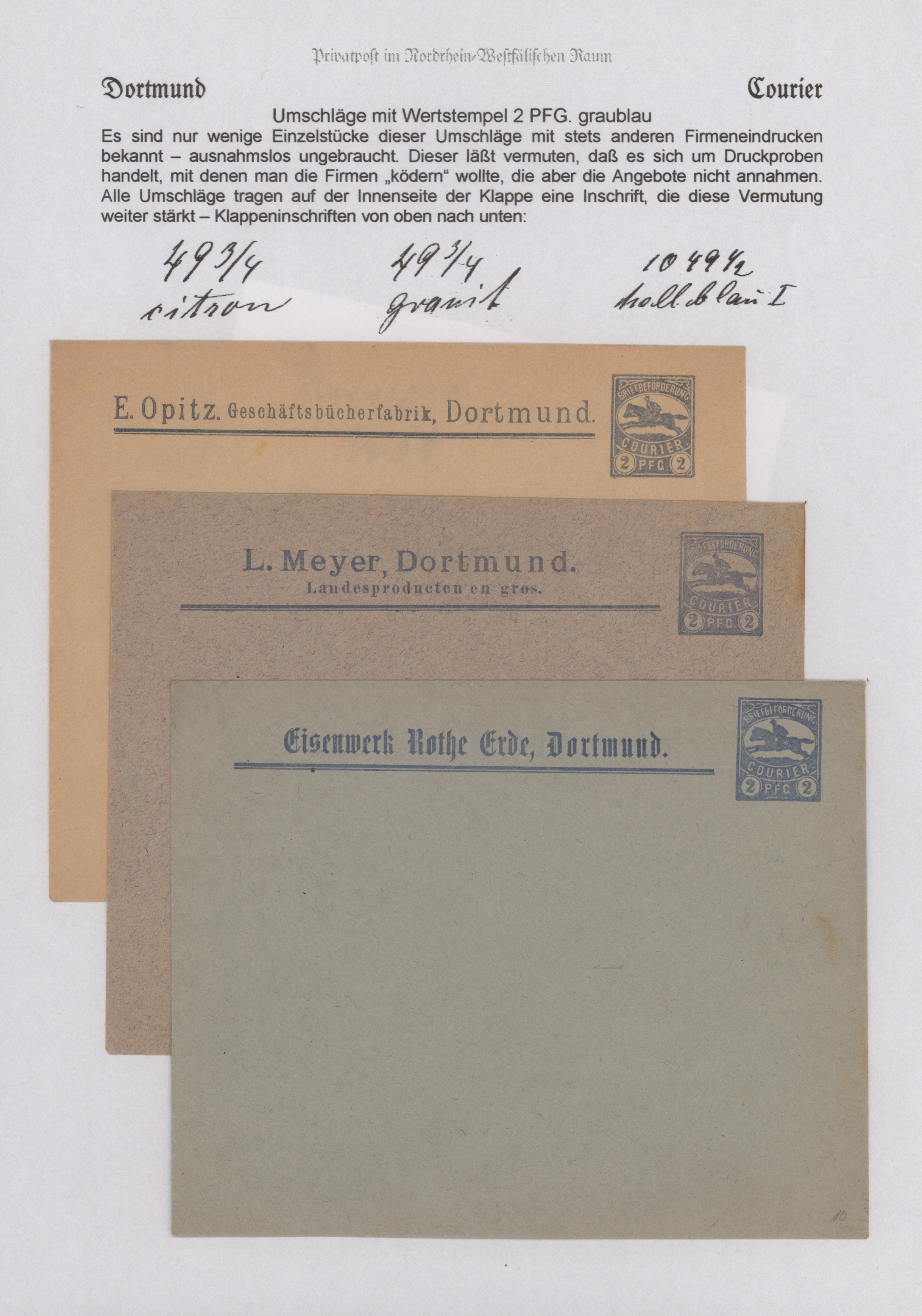 Lot 10249 - Deutsches Reich - Privatpost (Stadtpost) - Auktionshaus Christoph Gärtner GmbH & Co. KG 58th AUCTION - Day 3 Lot 10249 - Deutsches Reich - Privatpost (Stadtpost) - Auktionshaus Christoph Gärtner GmbH & Co. KG 58th AUCTION - Day 3