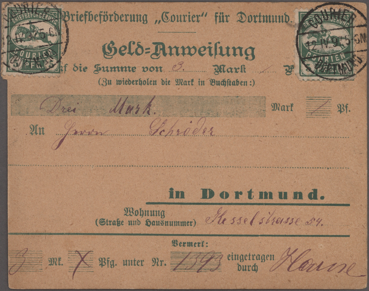 Lot 10245 - Deutsches Reich - Privatpost (Stadtpost) - Auktionshaus Christoph Gärtner GmbH & Co. KG 58th AUCTION - Day 3 Lot 10245 - Deutsches Reich - Privatpost (Stadtpost) - Auktionshaus Christoph Gärtner GmbH & Co. KG 58th AUCTION - Day 3